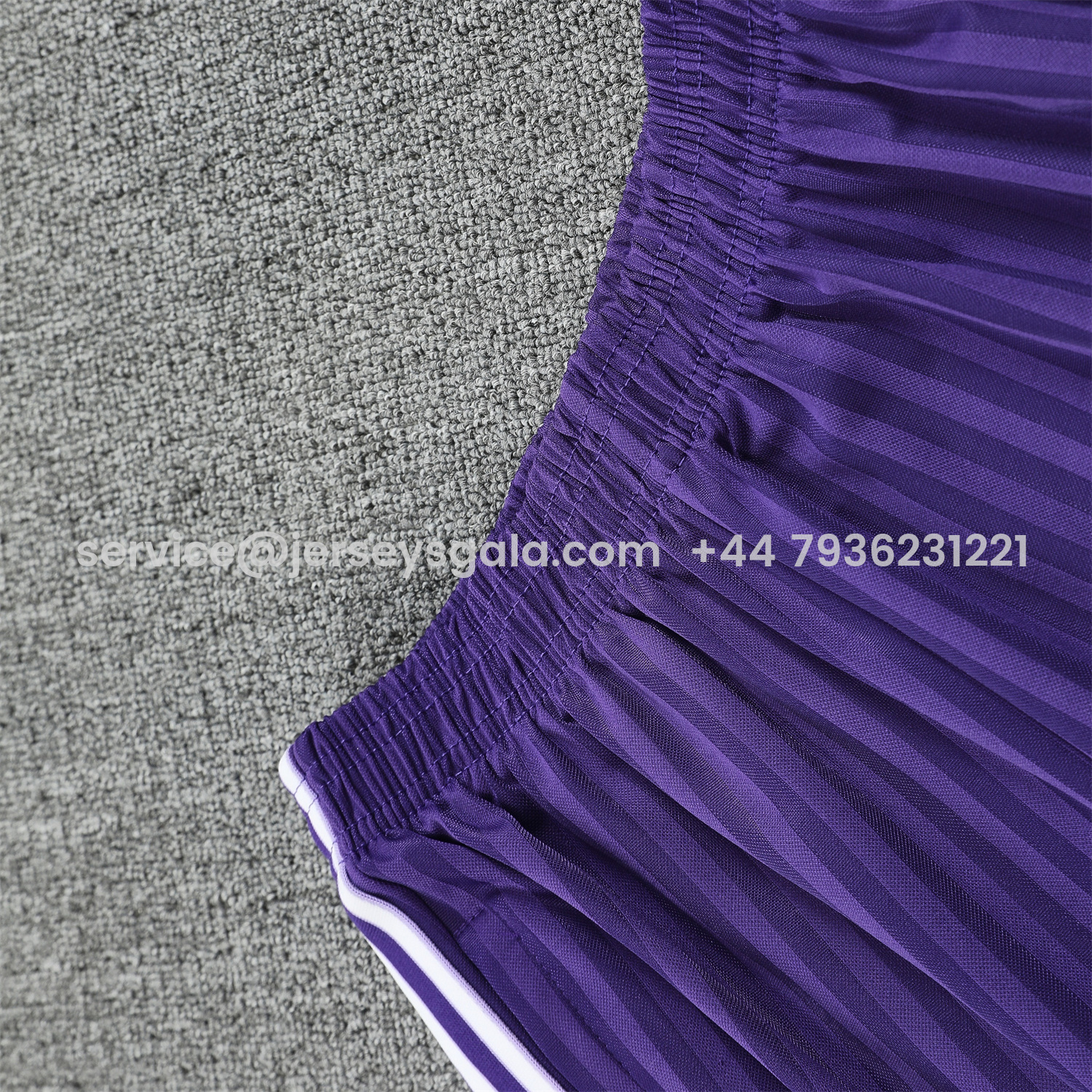 JerseysGala.com | Real Madrid 25-26 Short-Sleeve Training Set - Purple And White Top & Purple Shorts -Customize Name, Number and Patch | Worldwide Shipping
