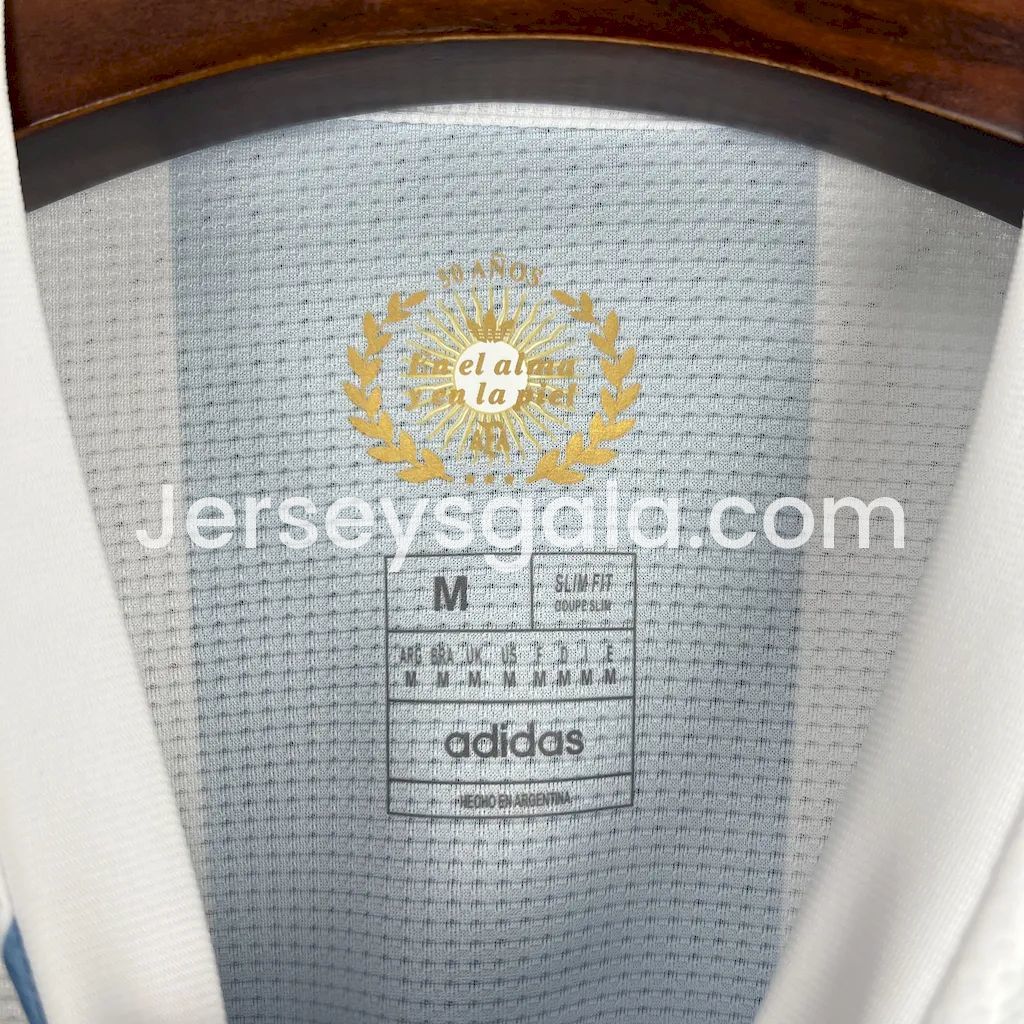 JerseysGala.com | Argentina 24-25 Adi 50 Years Anniversary Jersey - Fans Version -Customize Name, Number and Patch | Worldwide Shipping