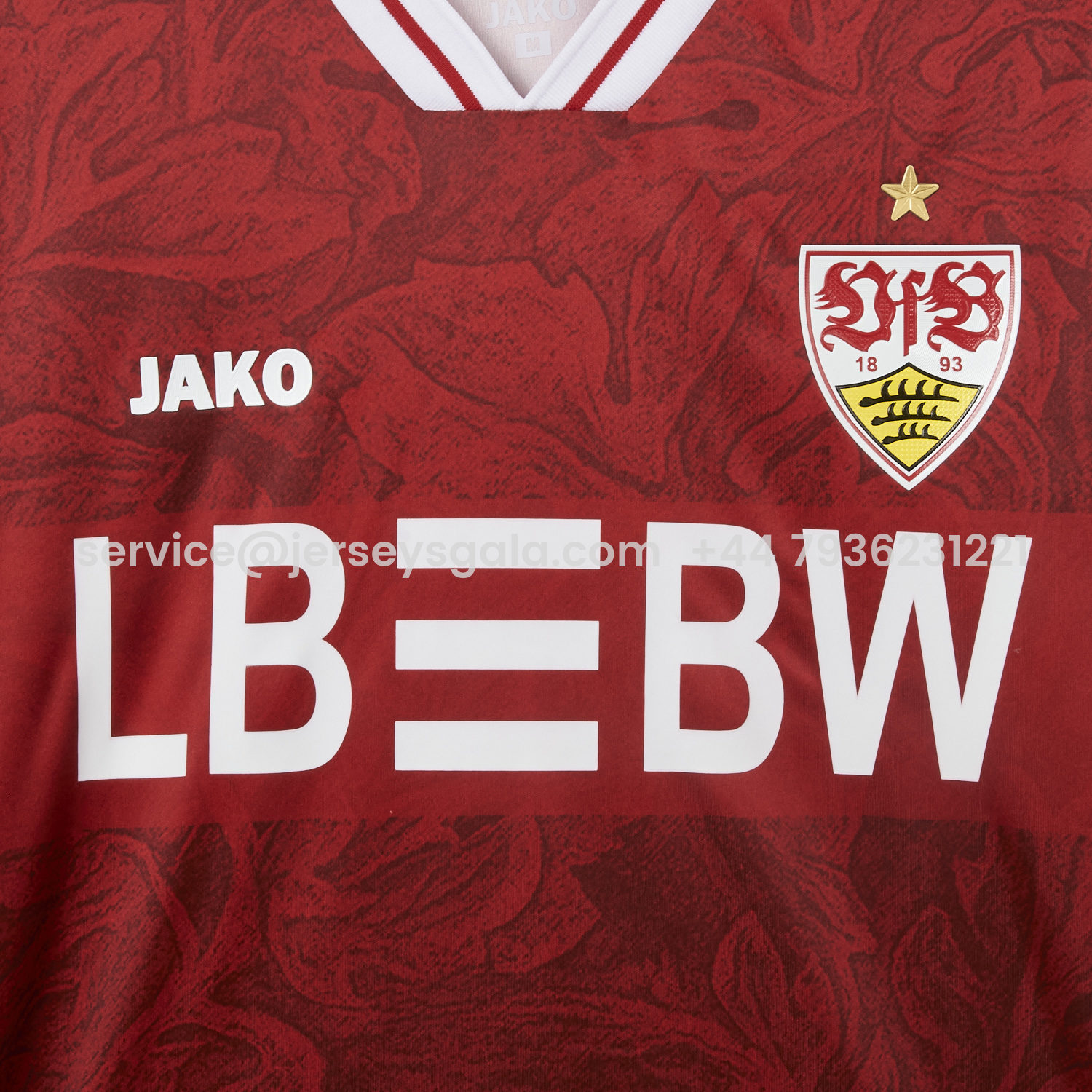 JerseysGala.com | VfB Stuttgart 25-26 Away Red Jersey - Fans Version -Customize Name, Number and Patch | Worldwide Shipping