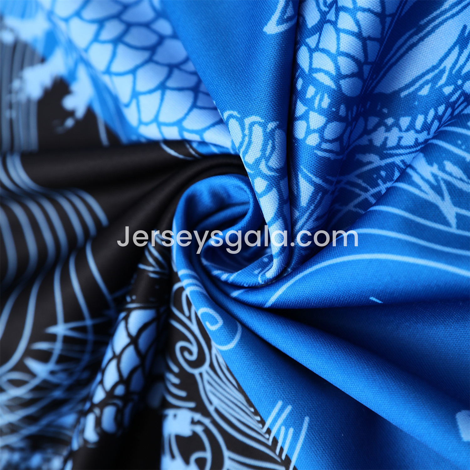 JerseysGala.com | Real Madrid 25-26 Vest Training Set - Blue Black Dragon Vest & Black-White Shorts -Customize Name, Number and Patch | Worldwide Shipping