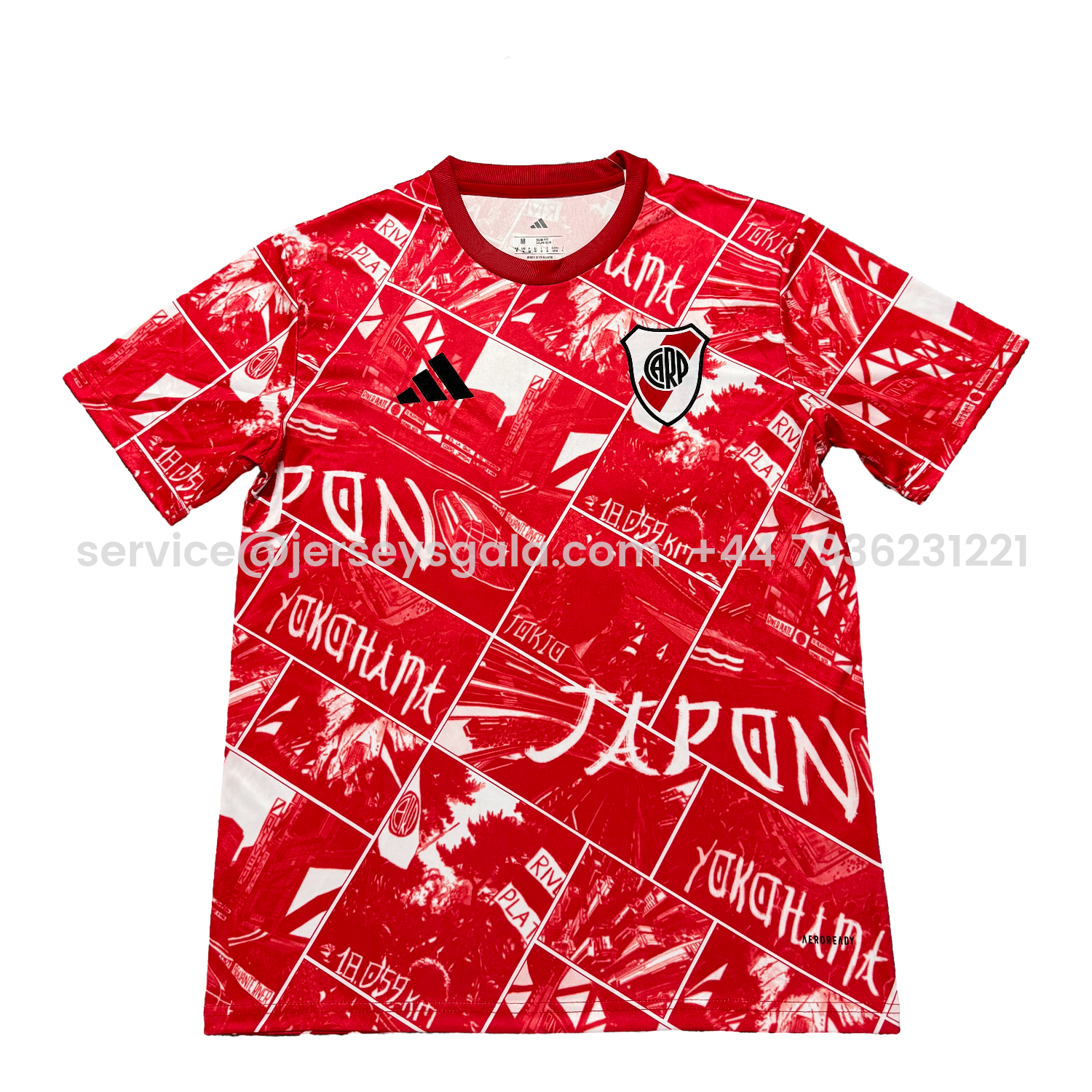 JerseysGala.com | River Plate 25-26 Red Pre-Match Training Jersey - Fans Version -Customize Name, Number and Patch | Worldwide Shipping