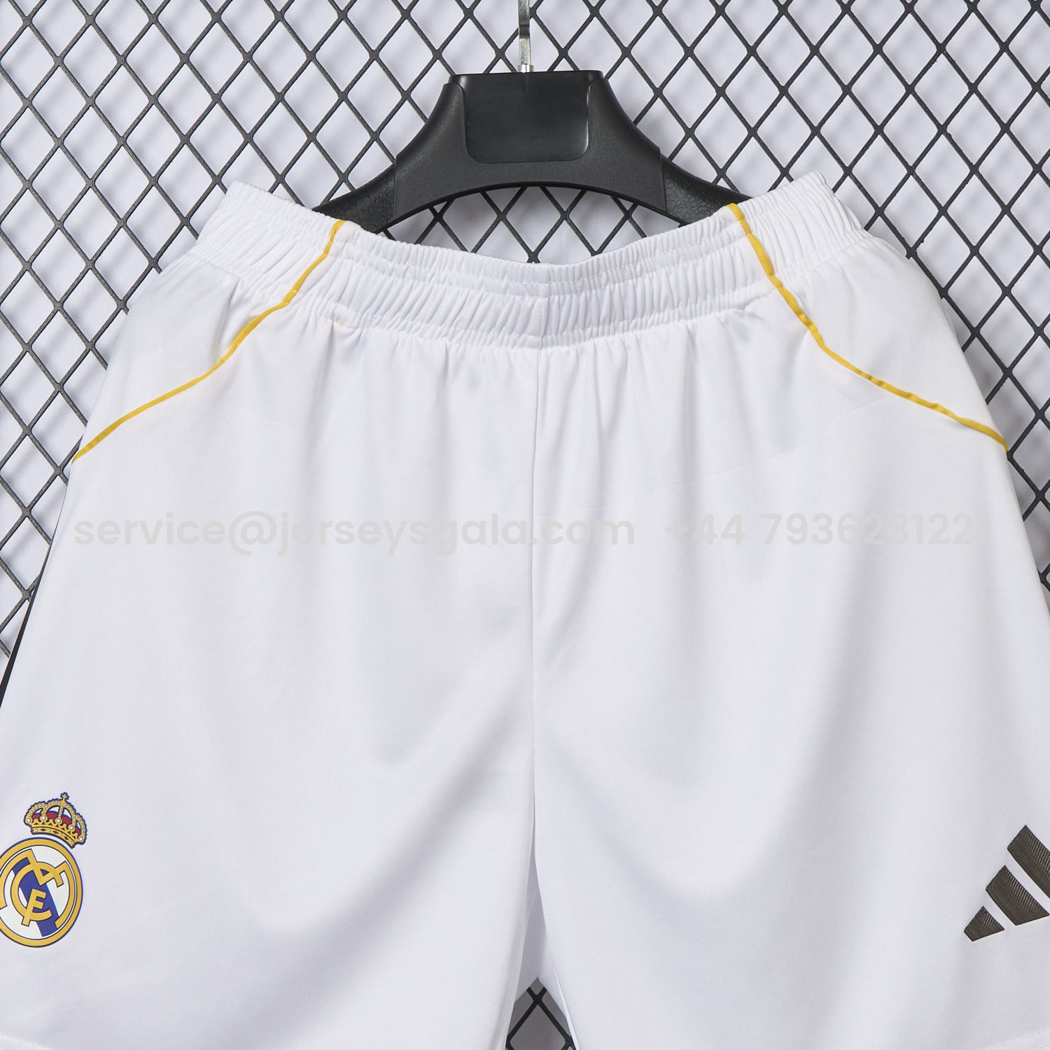 JerseysGala.com | Real Madrid 25-26 Home White Shorts - Player Version -Customize Name, Number and Patch | Worldwide Shipping