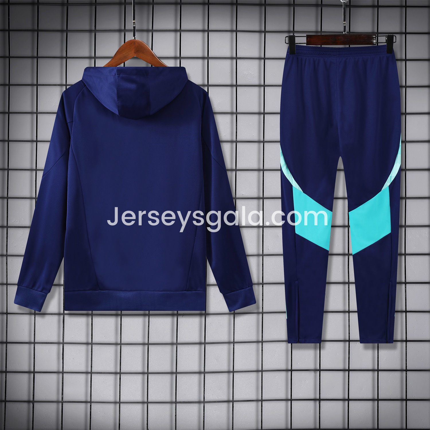 JerseysGala.com | Flamengo 25-26 Training Hoodie Set - Royal Blue Top and Pants -Customize Name, Number and Patch | Worldwide Shipping