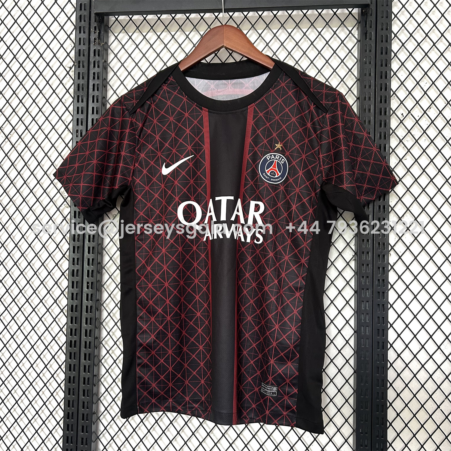 JerseysGala.com | Paris Saint-Germain PSG 25-26 Red Pre-Match Training Jersey - Fans Version -Customize Name, Number and Patch | Worldwide Shipping