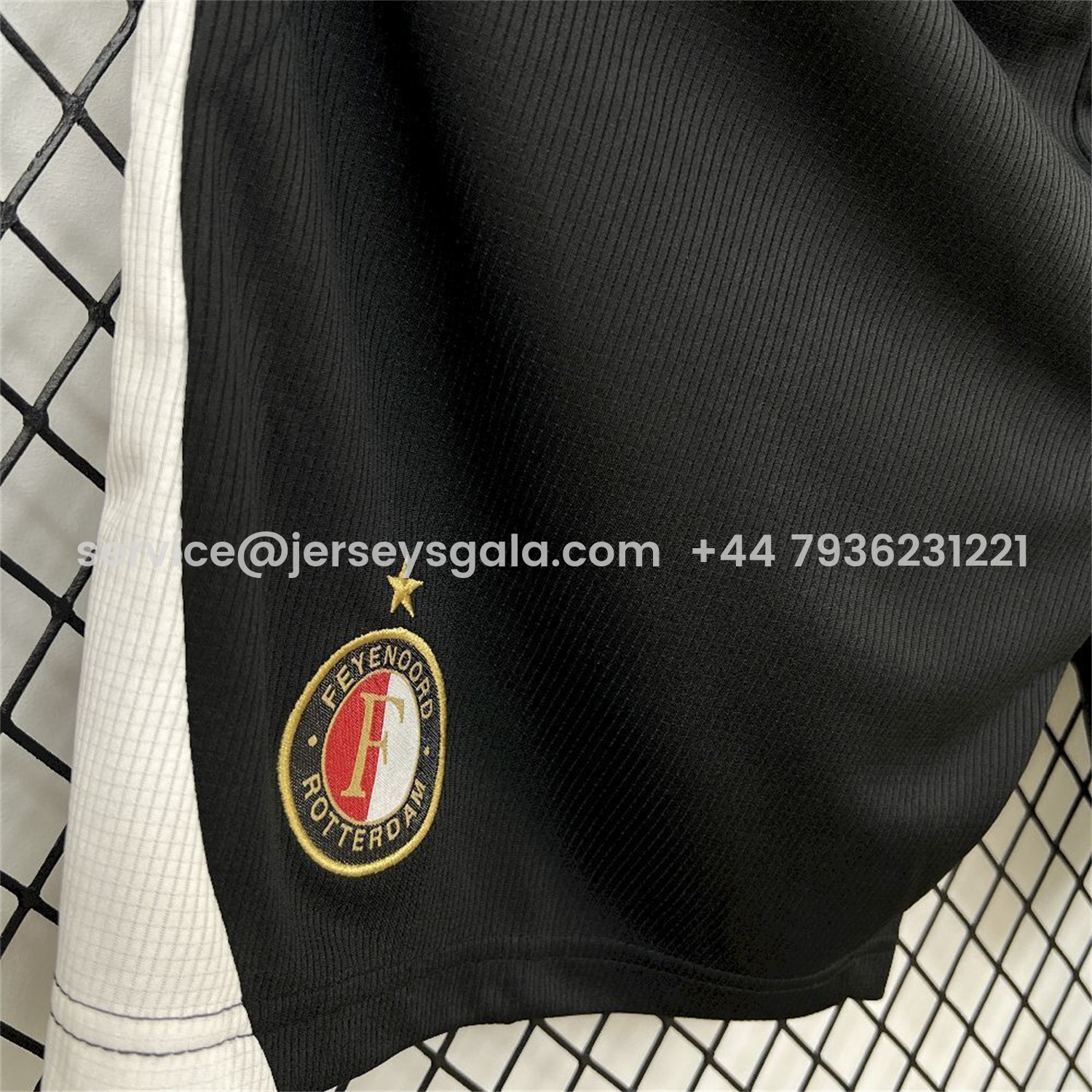 JerseysGala.com | Feyenoord 25-26 Home Black Shorts - Fans Version -Customize Name, Number and Patch | Worldwide Shipping