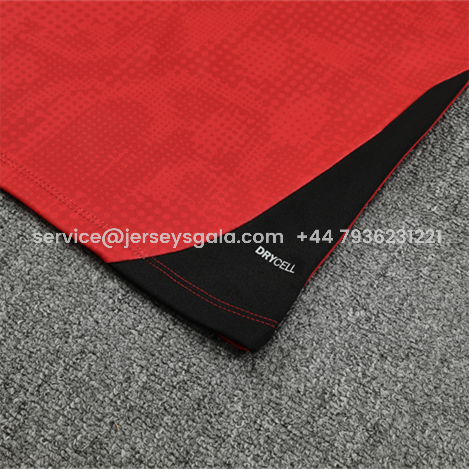 JerseysGala.com | AC Milan 25-26 Kids Long Sleeve Training Set - Red Top & Black Pants -Customize Name, Number and Patch | Worldwide Shipping