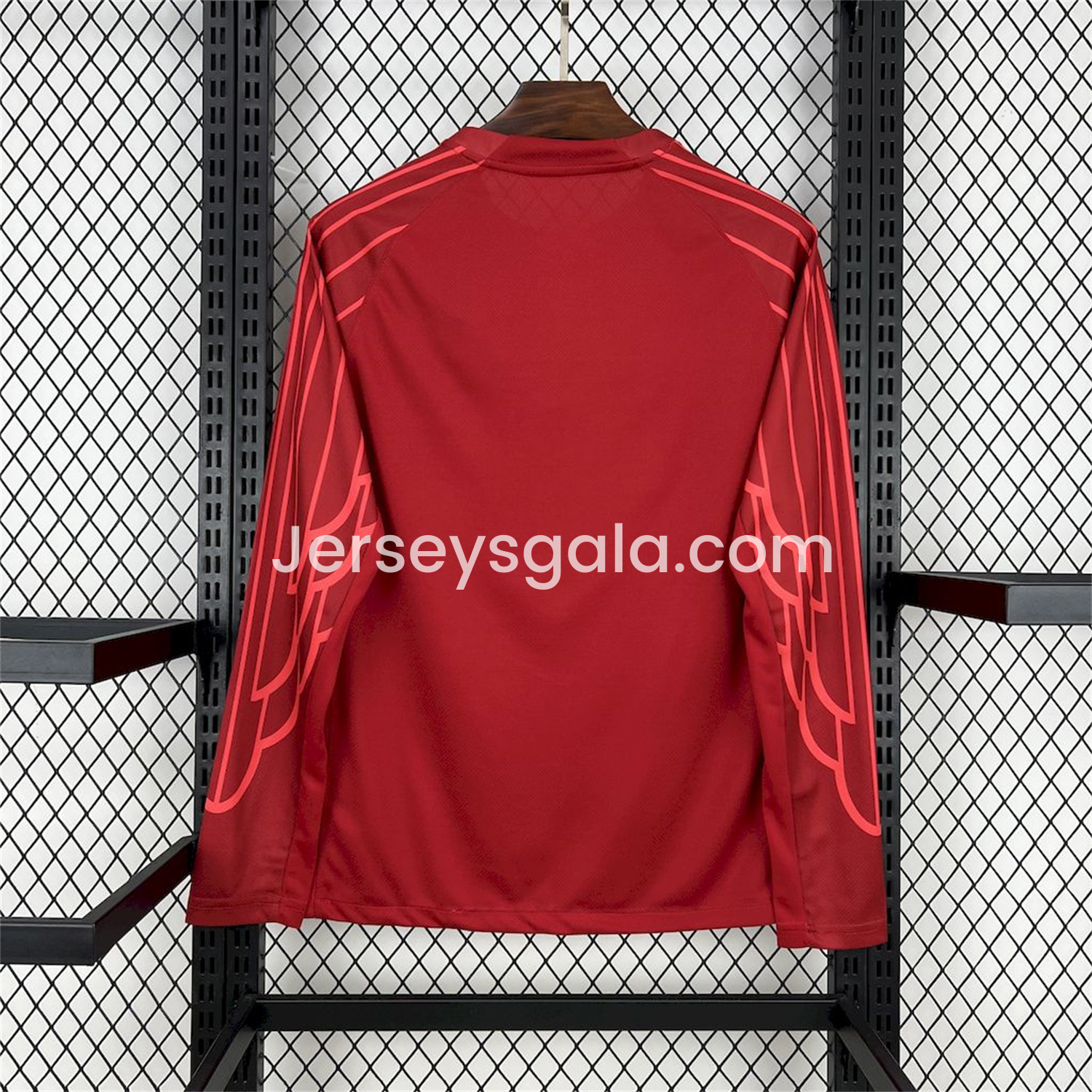 JerseysGala.com | Paris Saint-Germain PSG 24-25 Fourth Goalkeeper Red Long Sleeves Jersey - Fans Version -Customize Name, Number and Patch | Worldwide Shipping