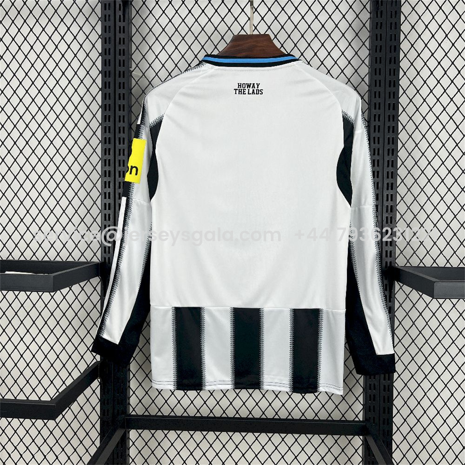 JerseysGala.com | Newcastle United 25-26 Home Long Sleeves Jersey - Fans Version -Customize Name, Number and Patch | Worldwide Shipping