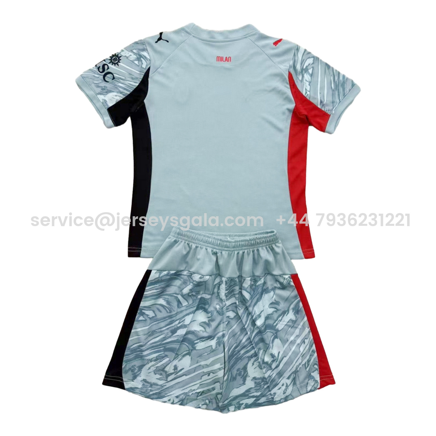 JerseysGala.com | AC Milan 25-26 Blue Goalkeeper Kids Kit -Customize Name, Number and Patch | Worldwide Shipping