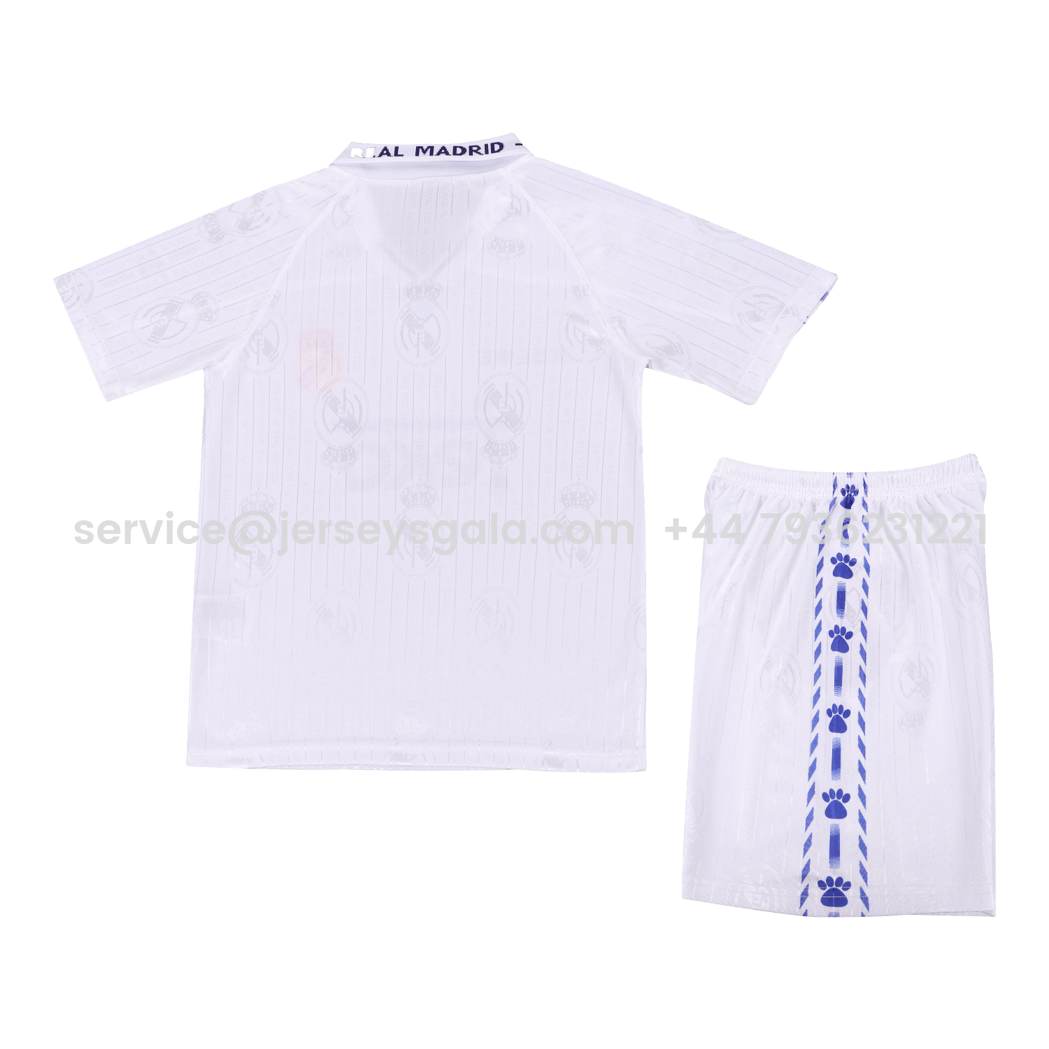 JerseysGala.com | Retro Real Madrid 96-97 Home Kids Kit -Customize Name, Number and Patch | Worldwide Shipping