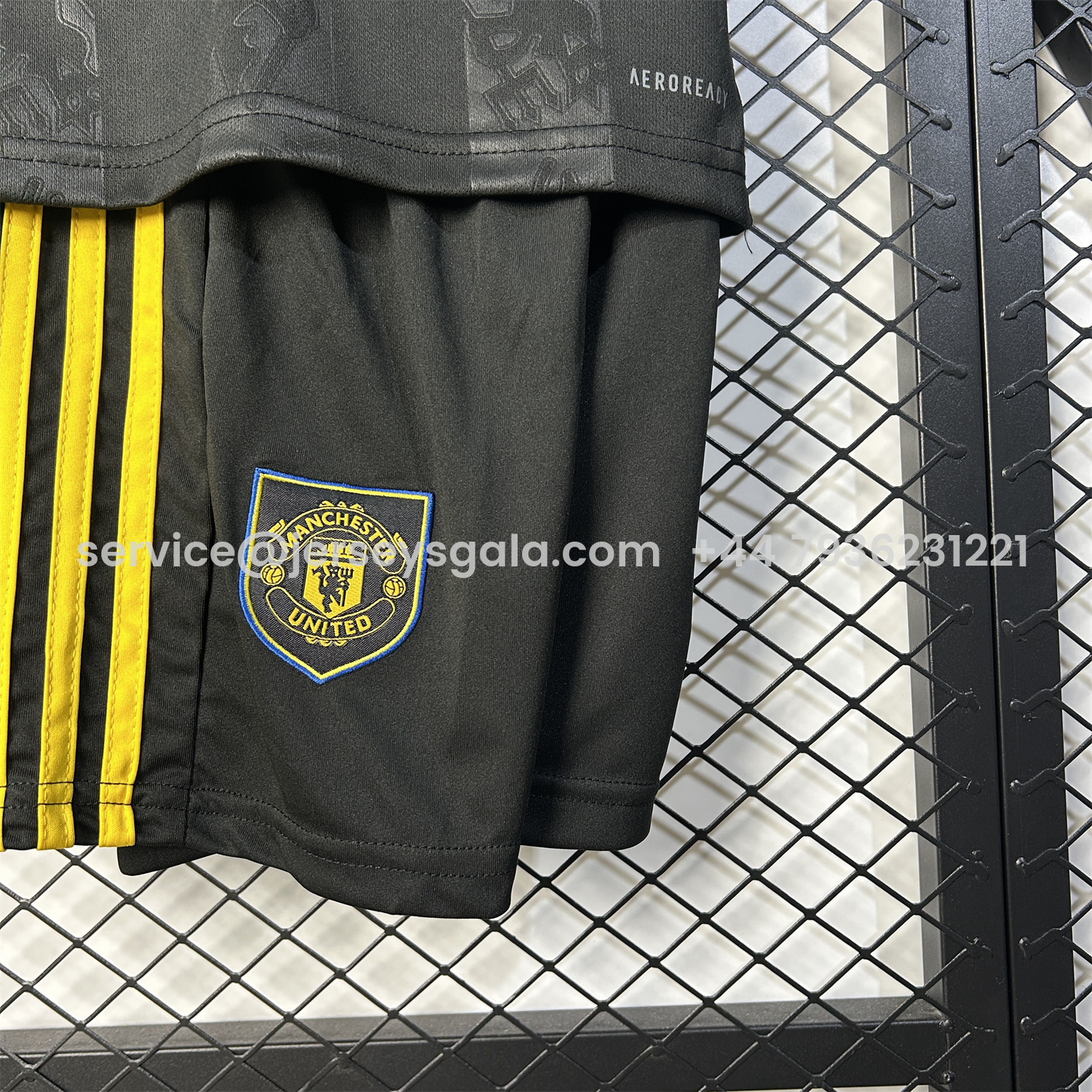 JerseysGala.com | Manchester United 25-26 Third Black Kids Kit -Customize Name, Number and Patch | Worldwide Shipping