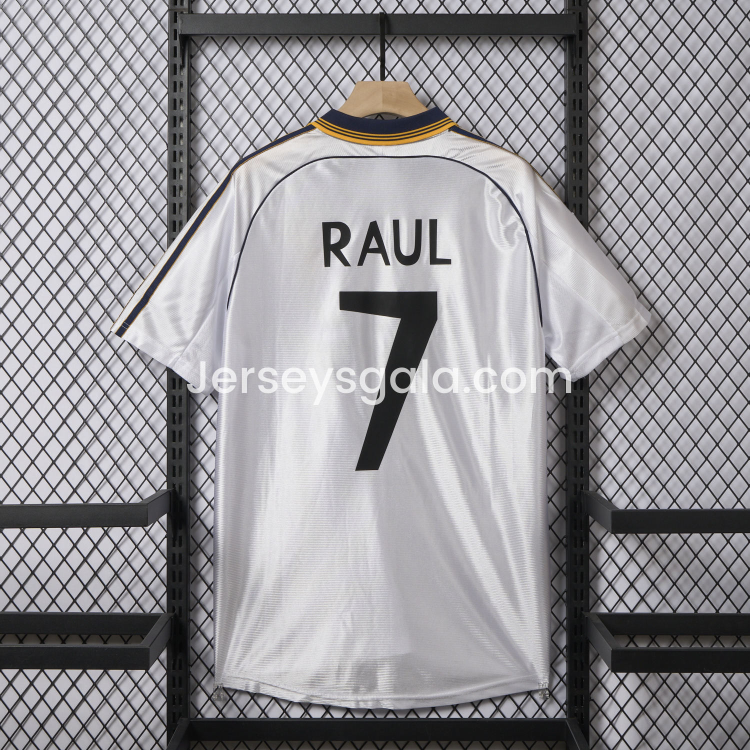 JerseysGala.com | Retro Real Madrid 1998-00 Home Stadium Jersey -Customize Name, Number and Patch | Worldwide Shipping