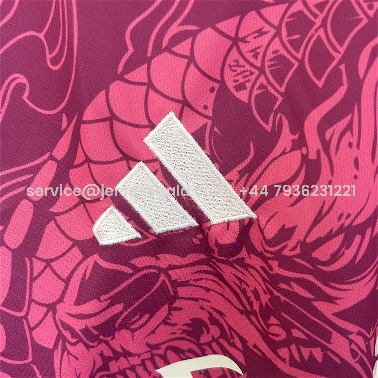 JerseysGala.com | Real Madrid 25-26 White Dragon Pink Special Jersey - Fans Version -Customize Name, Number and Patch | Worldwide Shipping