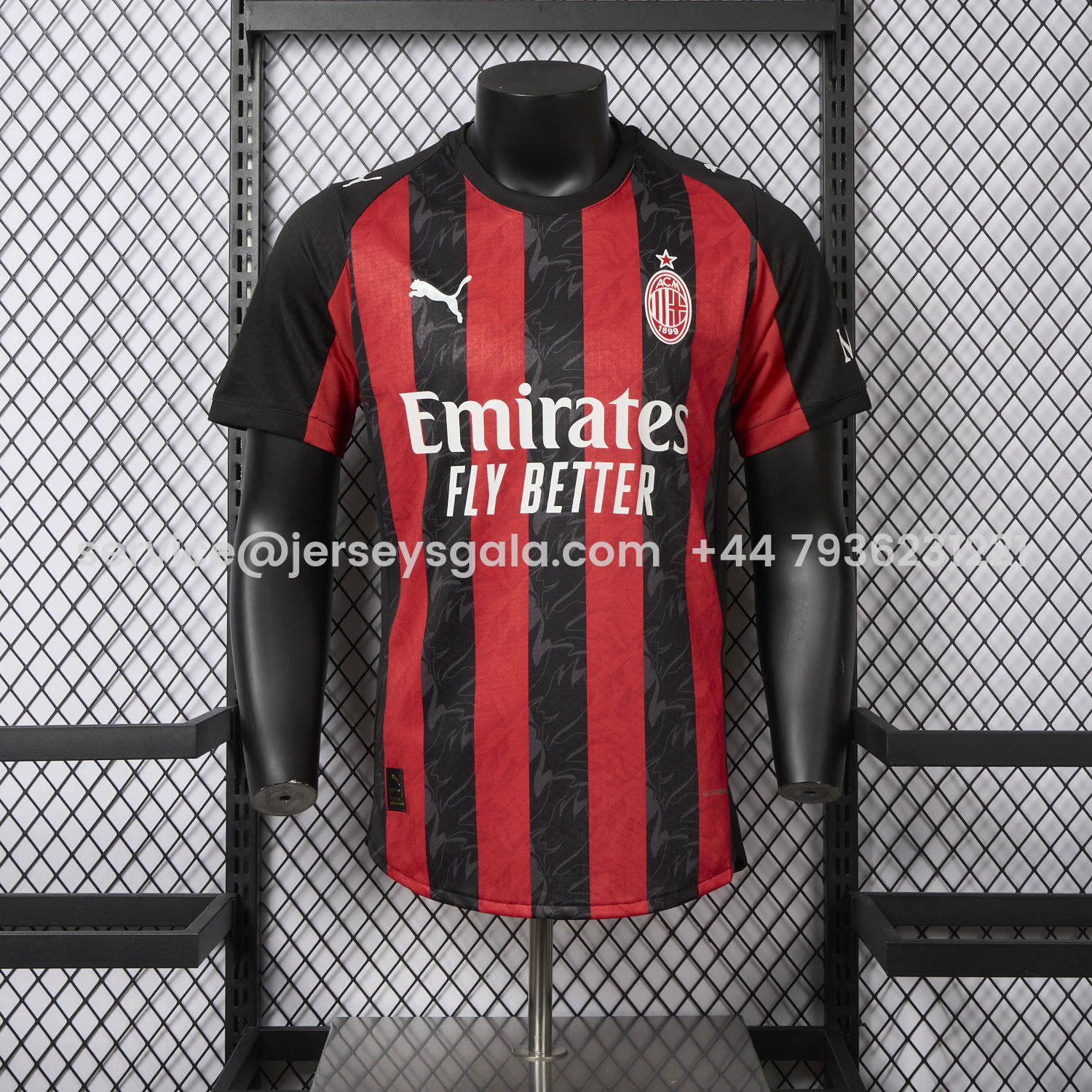 JerseysGala.com | AC Milan 25-26 Home Jersey - Player Version -Customize Name, Number and Patch | Worldwide Shipping