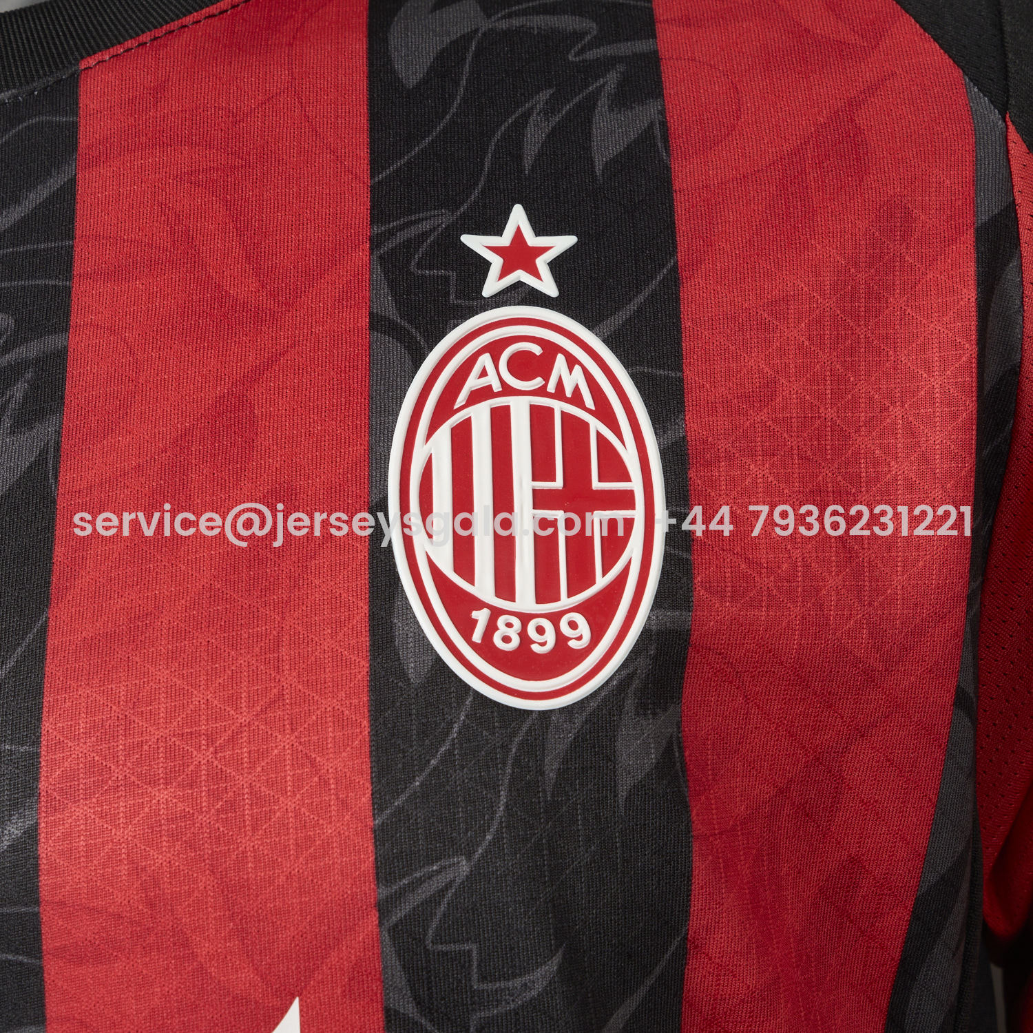 JerseysGala.com | AC Milan 25-26 Home Jersey - Player Version -Customize Name, Number and Patch | Worldwide Shipping