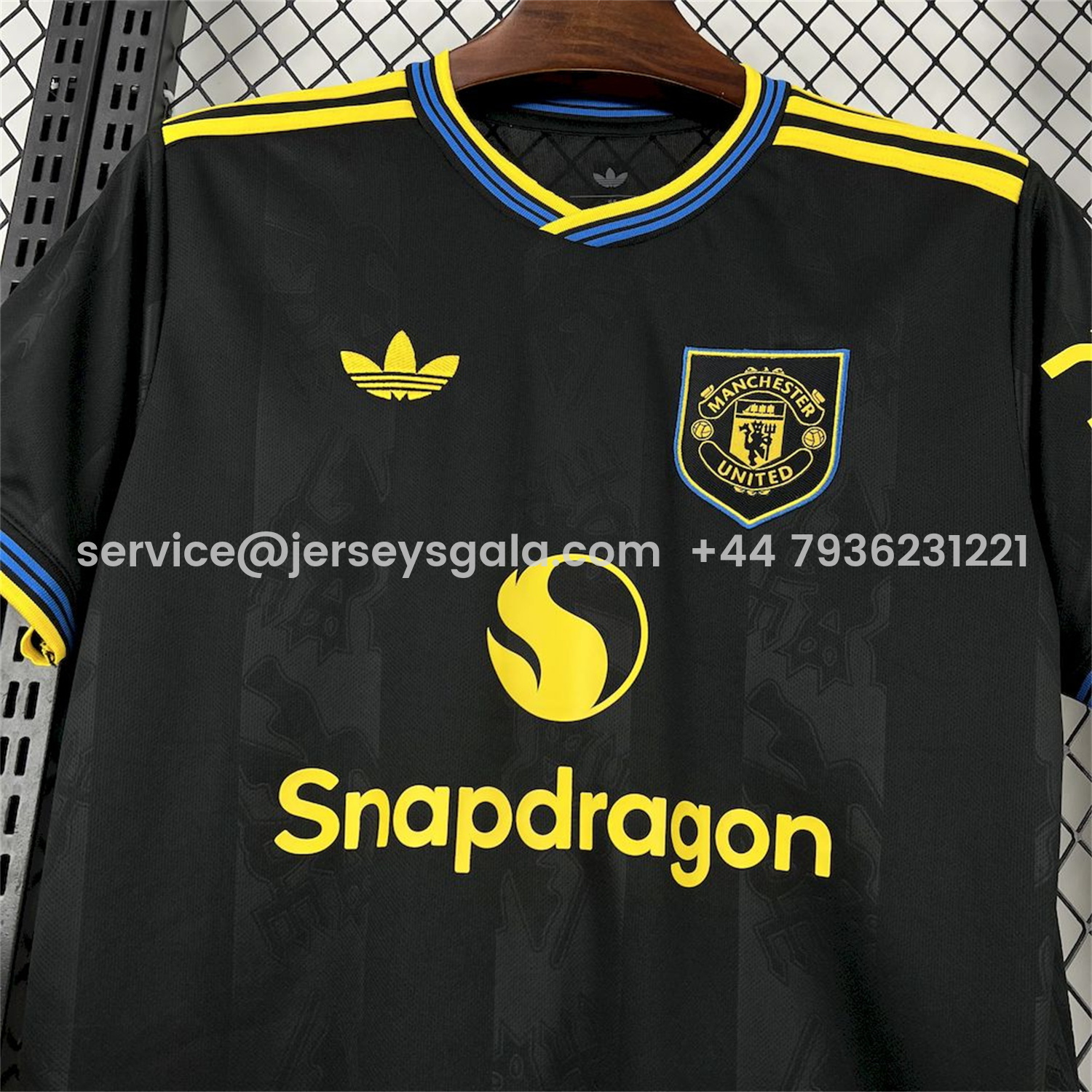 JerseysGala.com | Manchester United 25-26 Third Black Jersey - Fans Version -Customize Name, Number and Patch | Worldwide Shipping