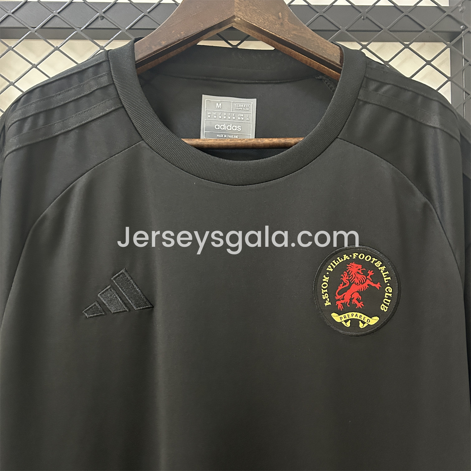 JerseysGala.com | Aston Villa 24-25 Black 150th Anniversary Jersey - Fans Version -Customize Name, Number and Patch | Worldwide Shipping