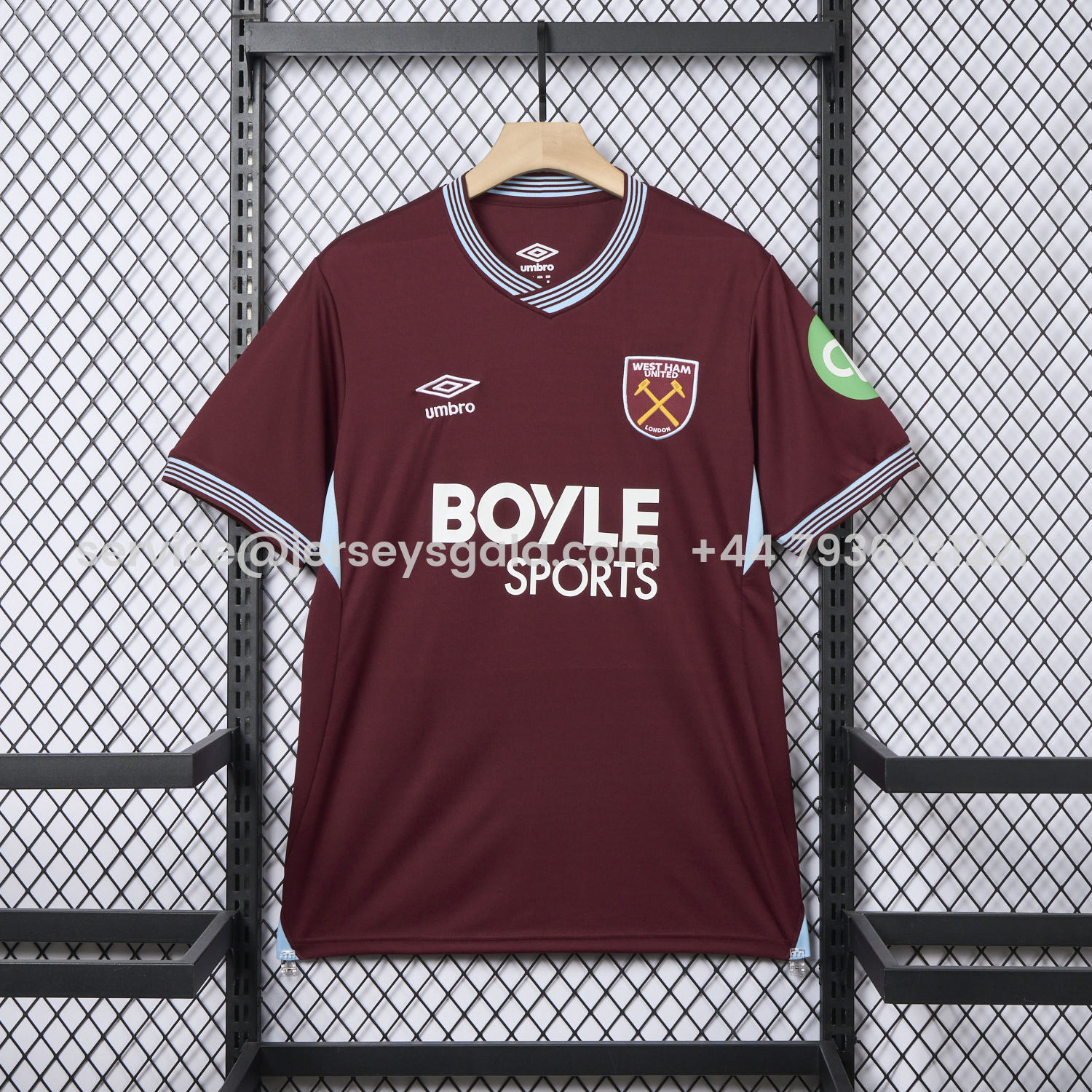 JerseysGala.com | West Ham United 25-26 Home Jersey - Fans Version -Customize Name, Number and Patch | Worldwide Shipping