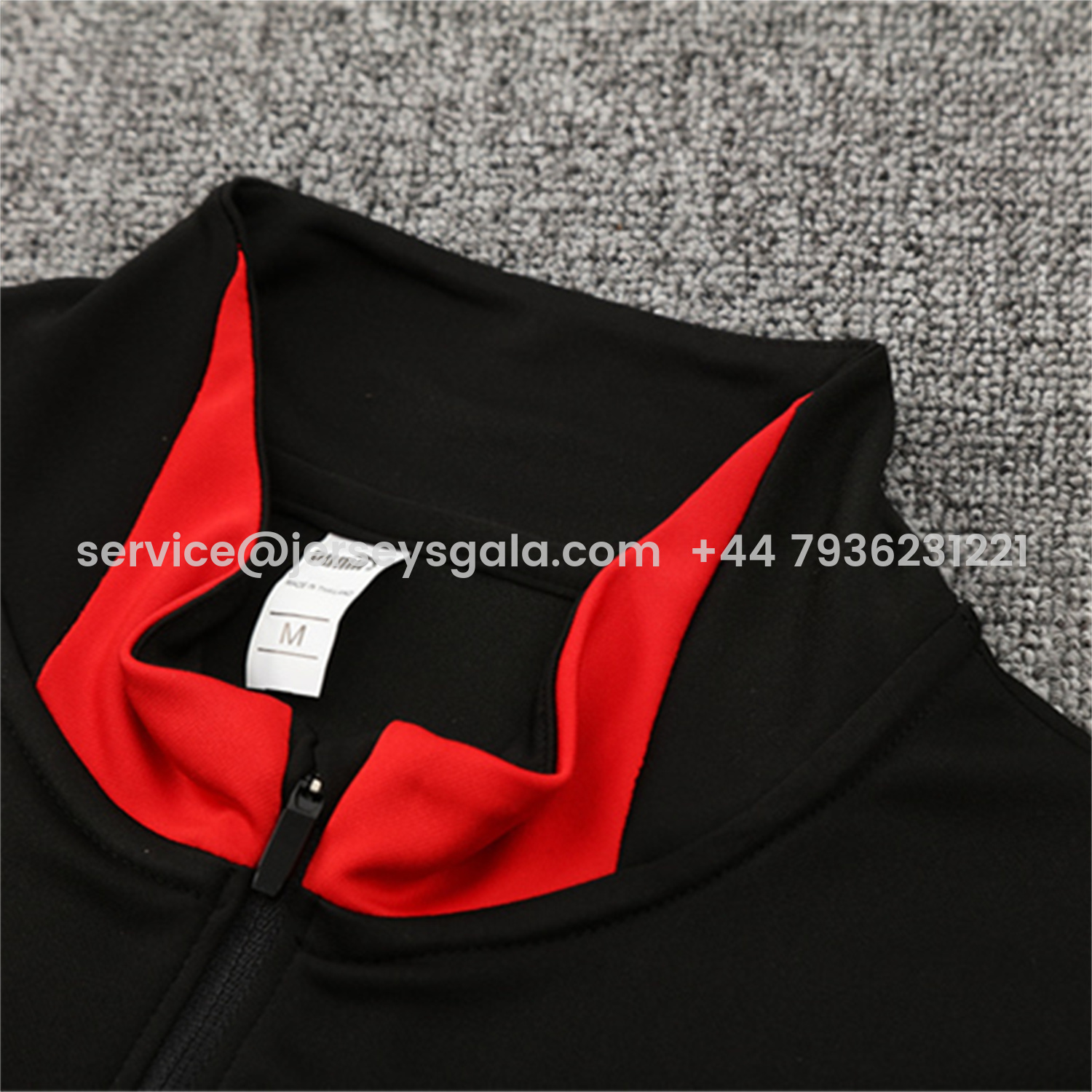 JerseysGala.com | Portugal 25-26 Kids Long Sleeve Training Set - Black Top & Black Pants -Customize Name, Number and Patch | Worldwide Shipping