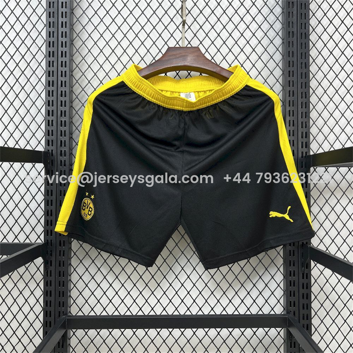 JerseysGala.com | Dortmund 25-26 Home Black Shorts - Fans Version -Customize Name, Number and Patch | Worldwide Shipping