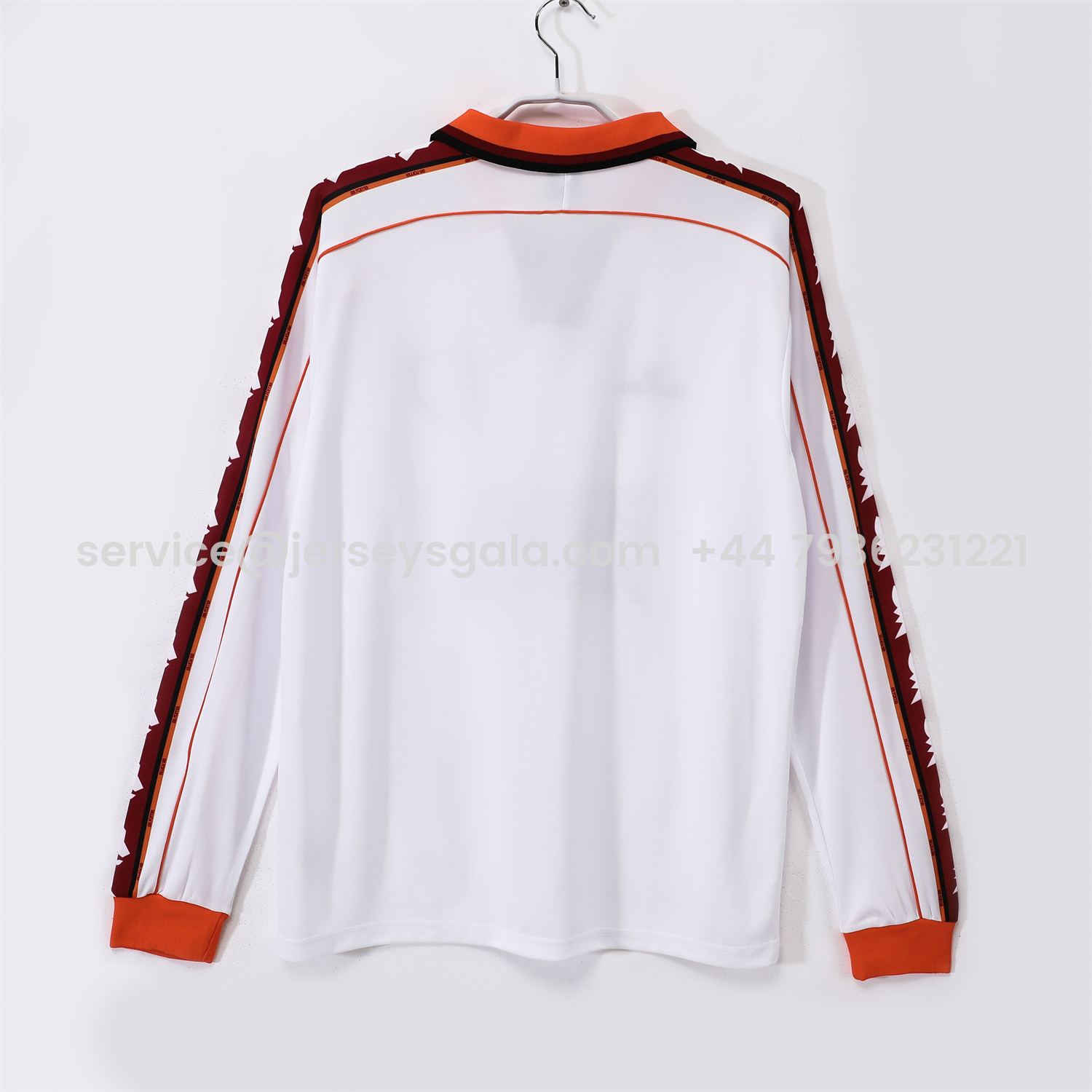 JerseysGala.com | Retro Roma 1998-99 Away Long Sleeves Jersey -Customize Name, Number and Patch | Worldwide Shipping