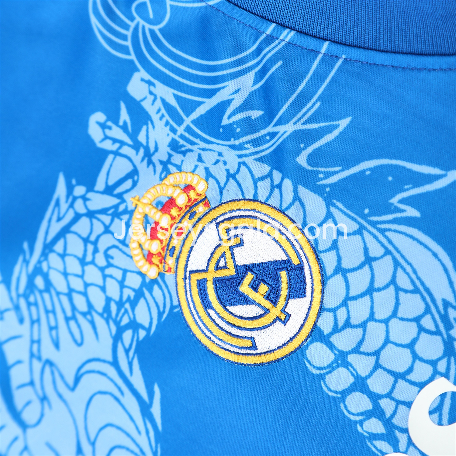 JerseysGala.com | Real Madrid 25-26 Vest Training Set - Blue Black Dragon Vest & Black-White Shorts -Customize Name, Number and Patch | Worldwide Shipping