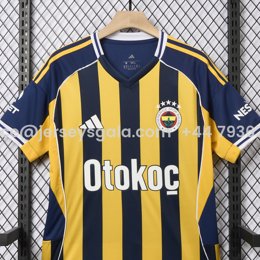 JerseysGala.com | Fenerbahce 25-26 Home Jersey - Fans Version -Customize Name, Number and Patch | Worldwide Shipping