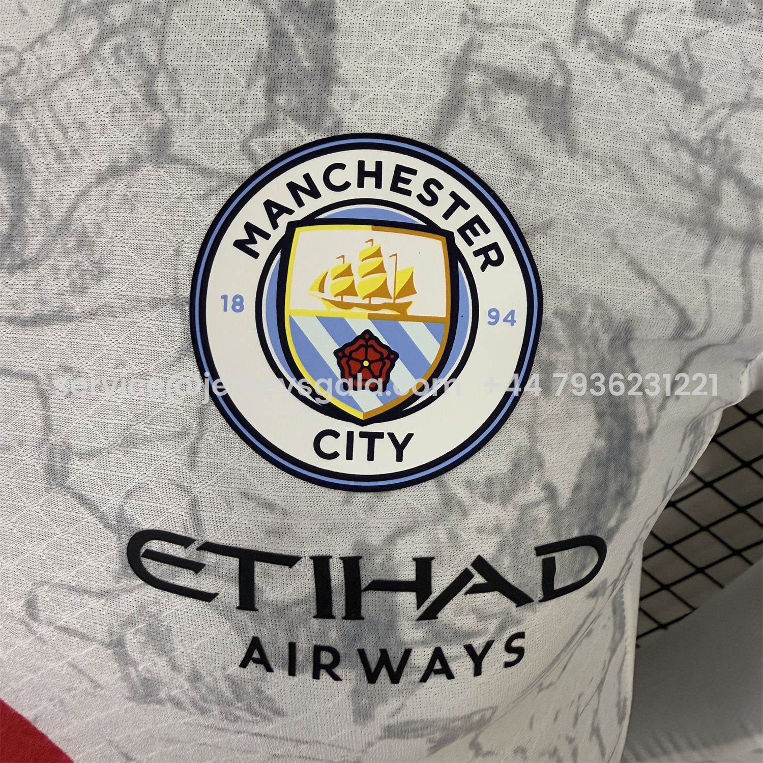 JerseysGala.com | Manchester City 25-26 KidSuper White Long Sleeves Jersey - Player Version -Customize Name, Number and Patch | Worldwide Shipping