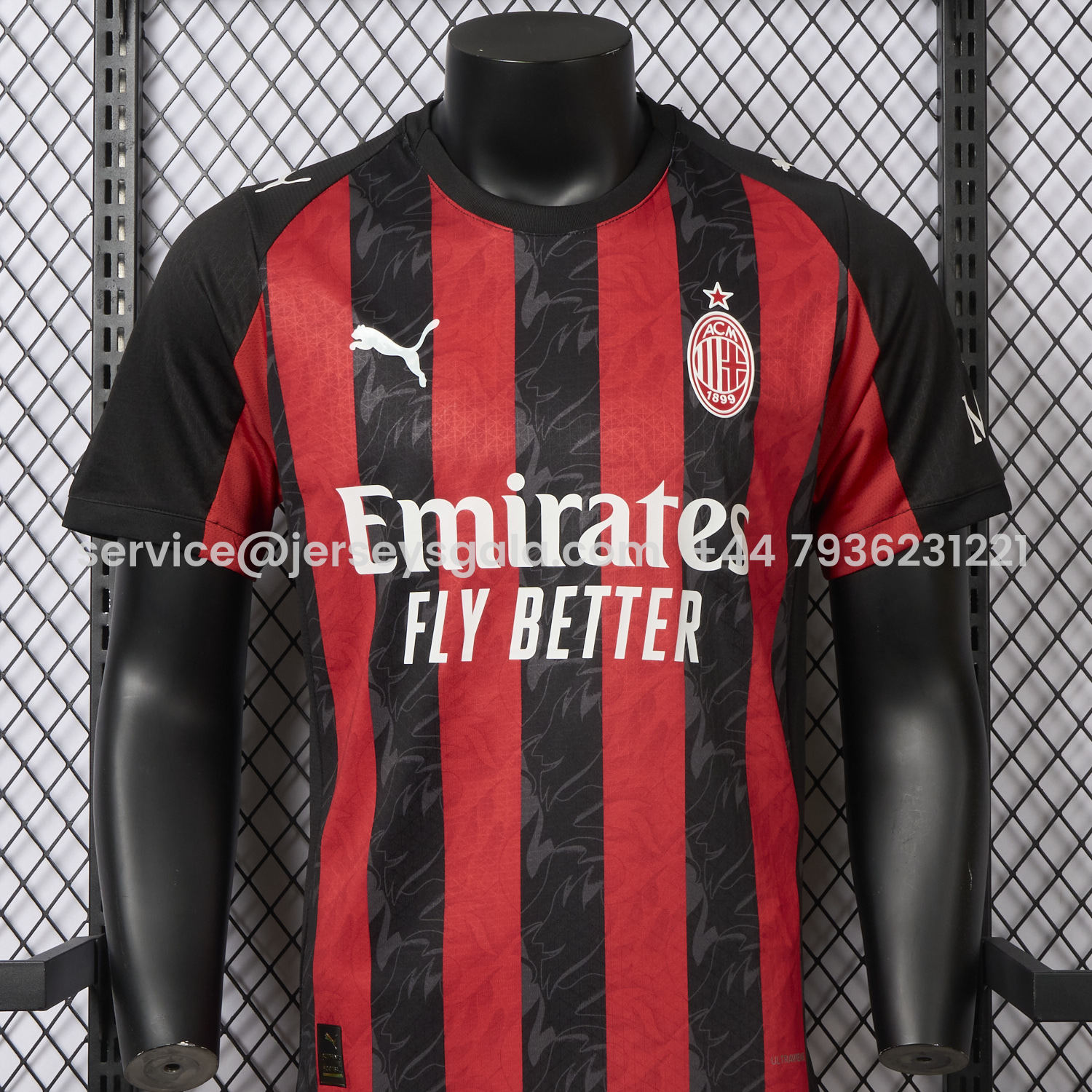 JerseysGala.com | AC Milan 25-26 Home Jersey - Player Version -Customize Name, Number and Patch | Worldwide Shipping