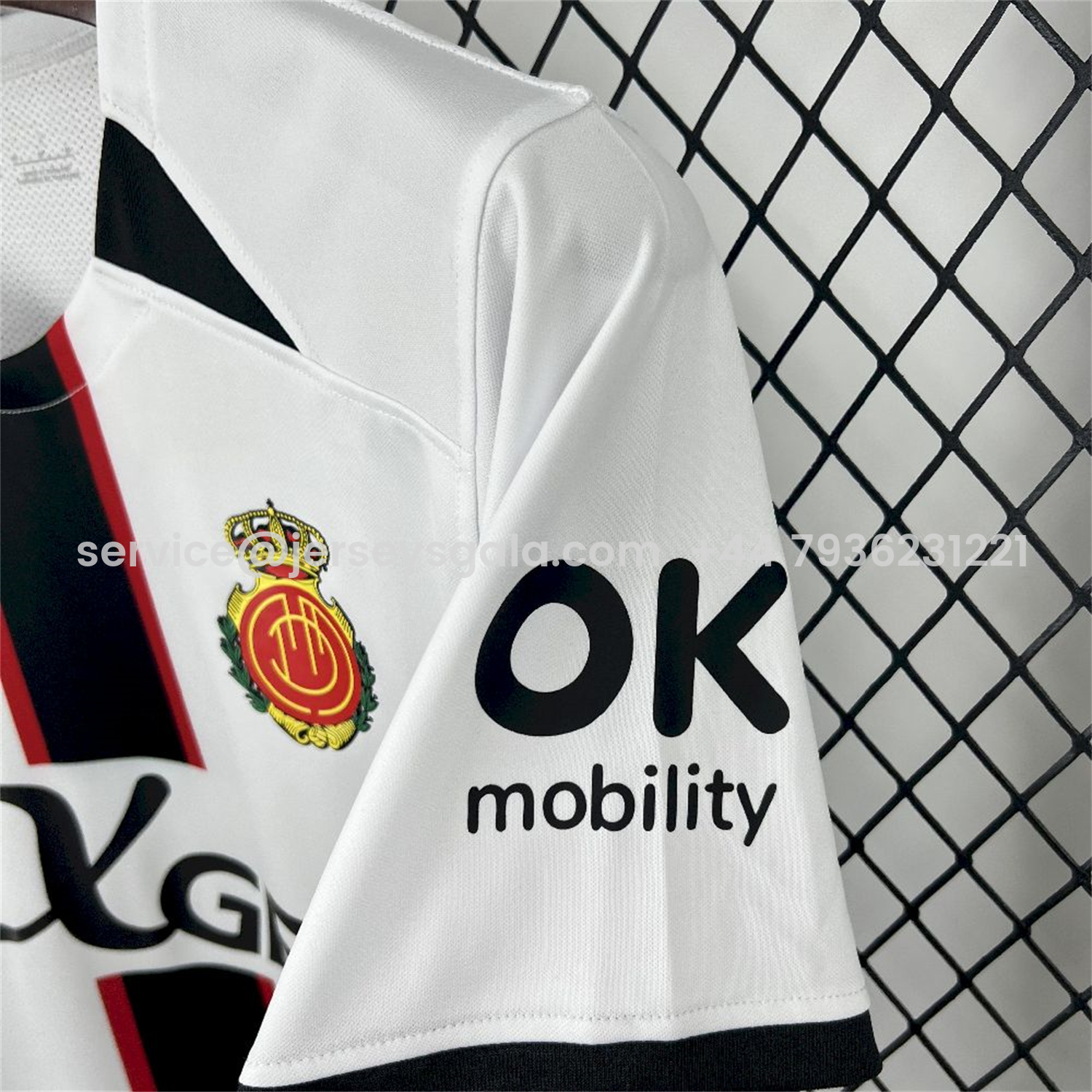 JerseysGala.com | Mallorca 25-26 Away White Jersey - Fans Version -Customize Name, Number and Patch | Worldwide Shipping