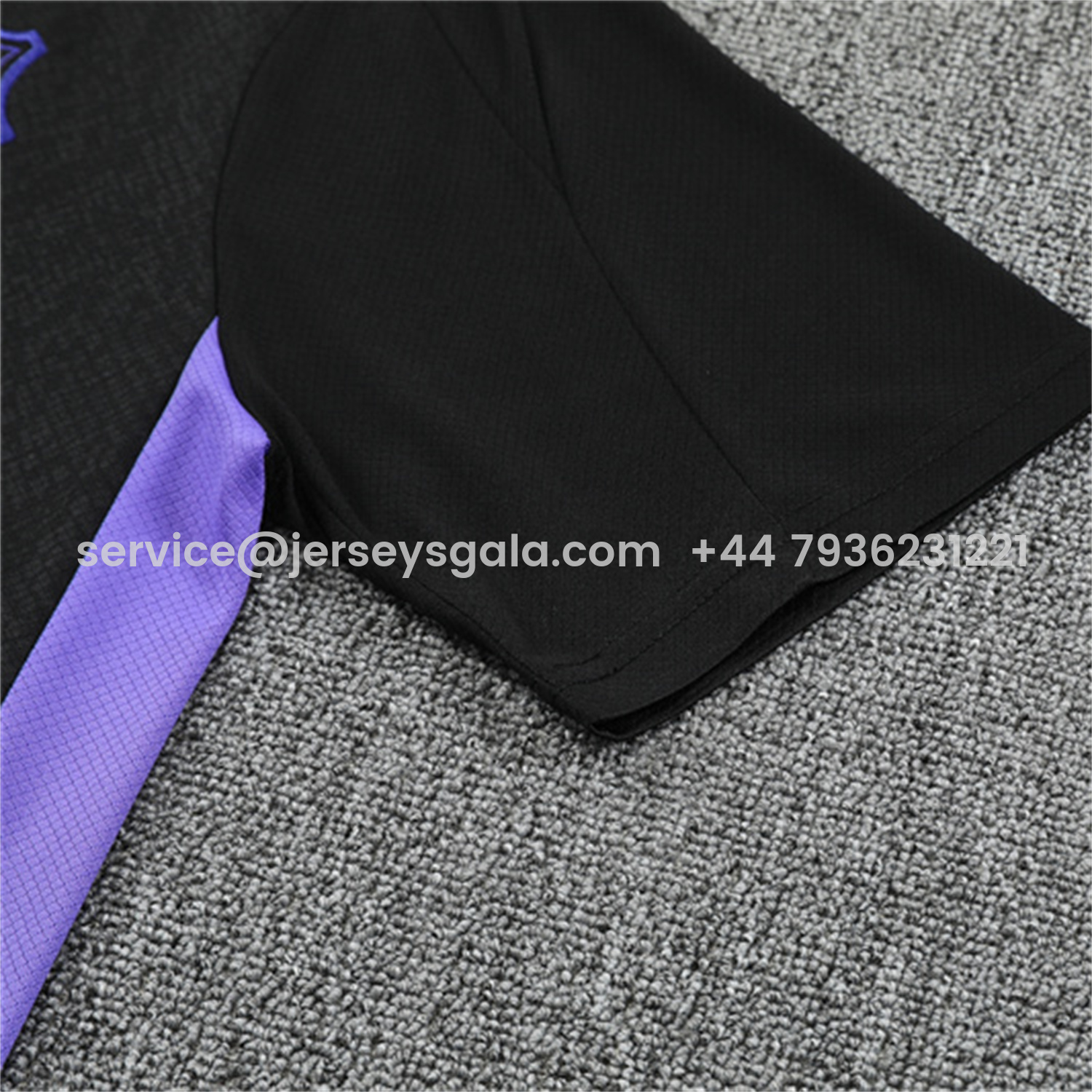 JerseysGala.com | Barcelona 25-26 X KB Short-Sleeve Training Set - Black Blue Top & Black Shorts -Customize Name, Number and Patch | Worldwide Shipping