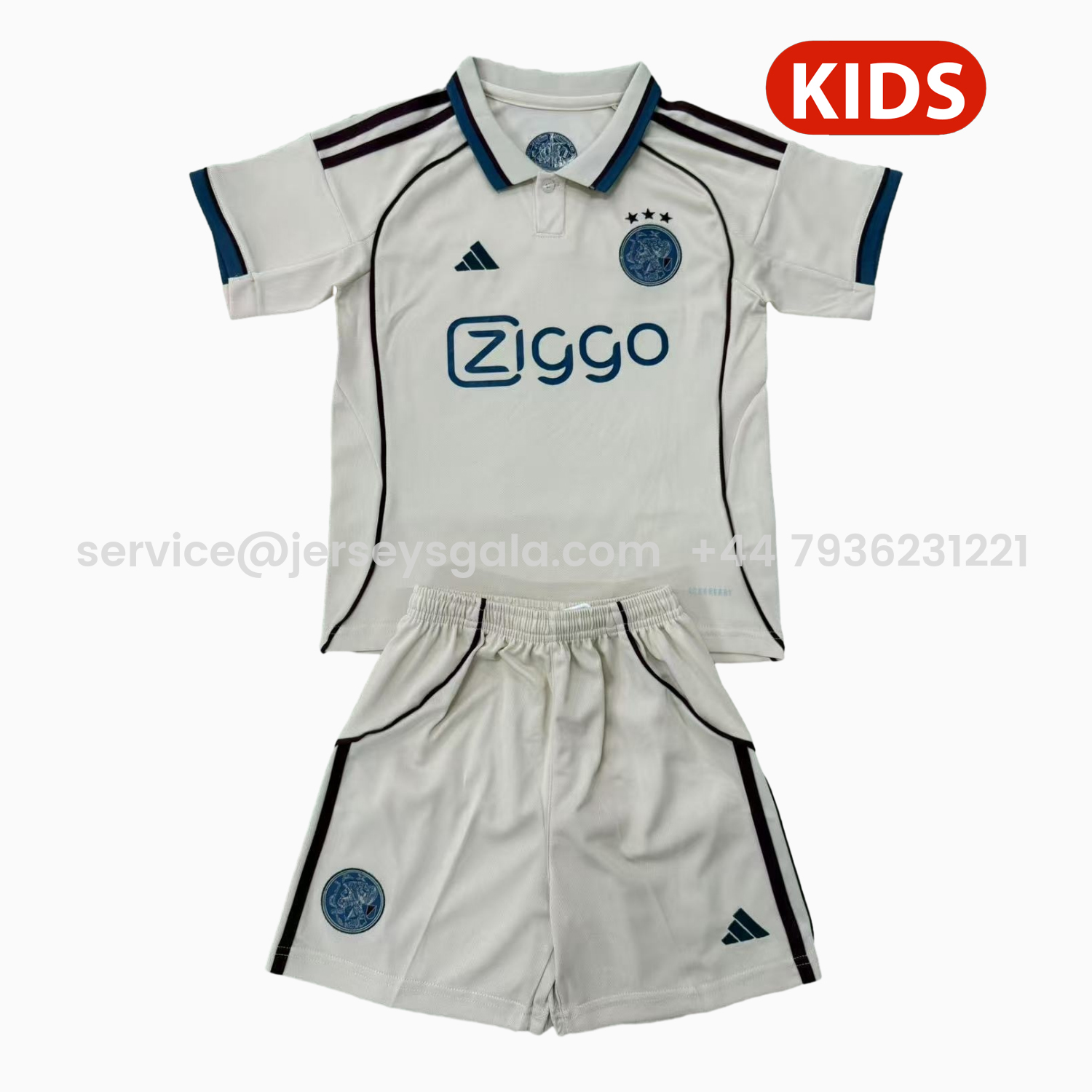 JerseysGala.com | Ajax 25-26 Third Kids Kit -Customize Name, Number and Patch | Worldwide Shipping