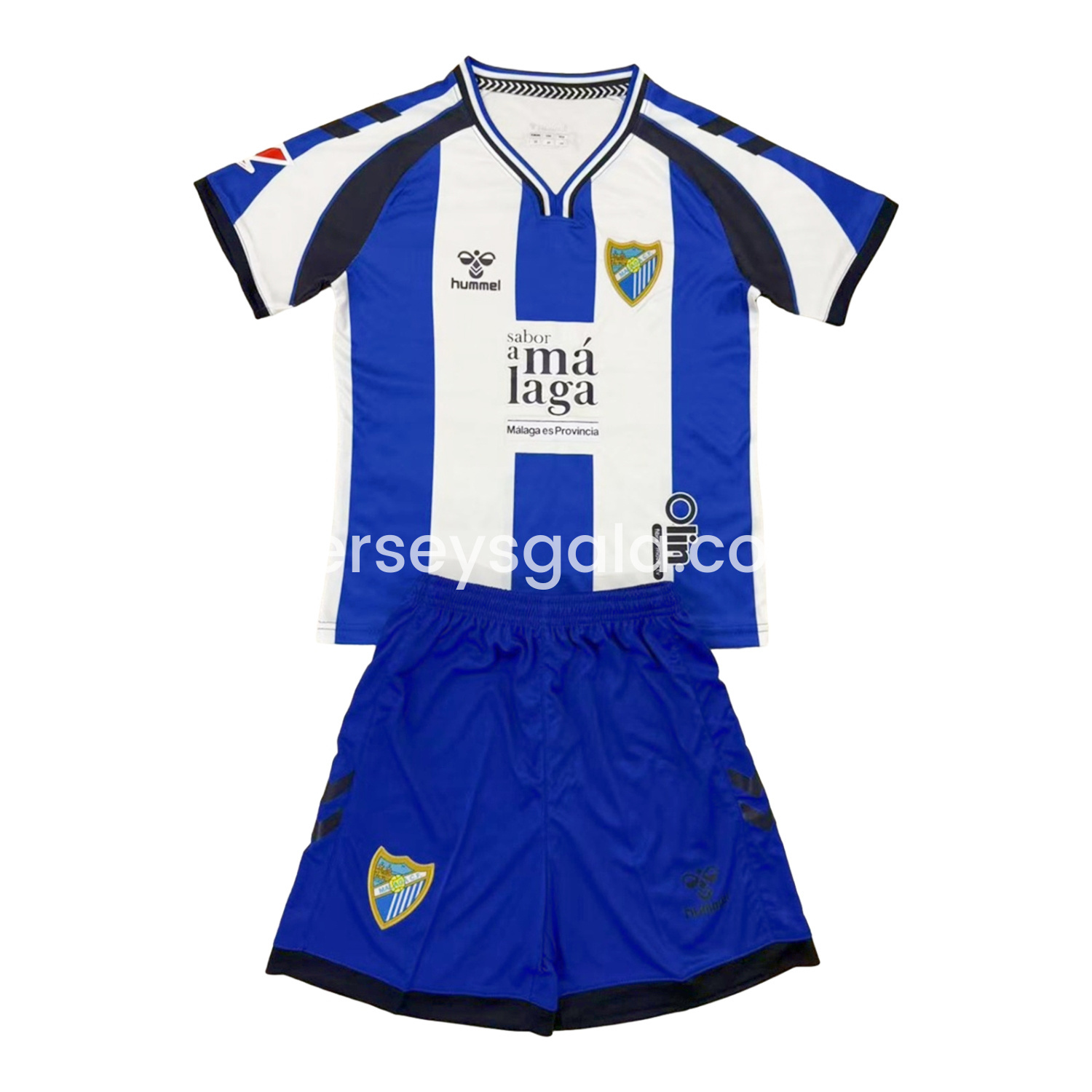 JerseysGala.com | Malaga 24-25 Anniversary Kids Kit -Customize Name, Number and Patch | Worldwide Shipping