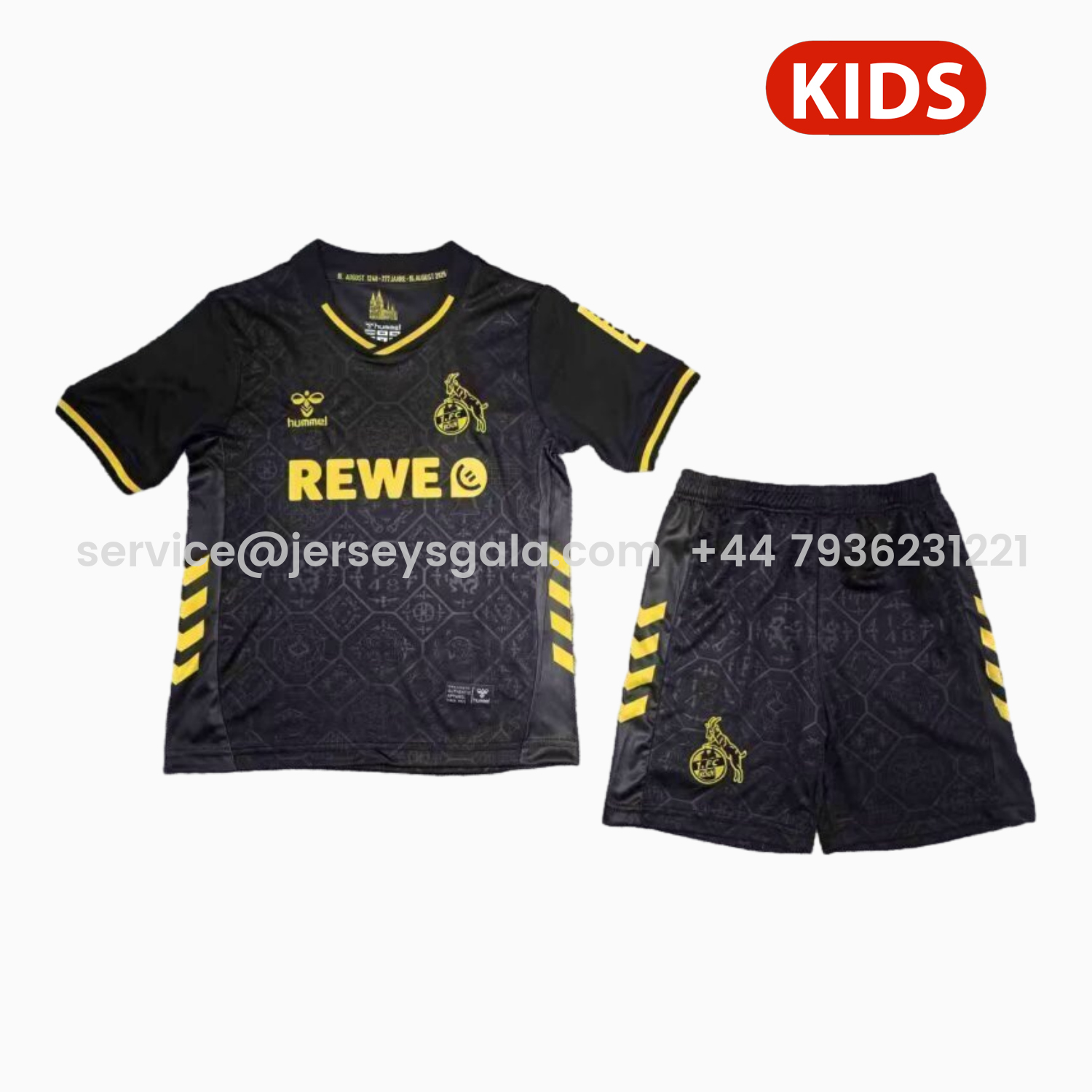 JerseysGala.com | K-O-L-N 25-26 Third Black Kids Kit -Customize Name, Number and Patch | Worldwide Shipping