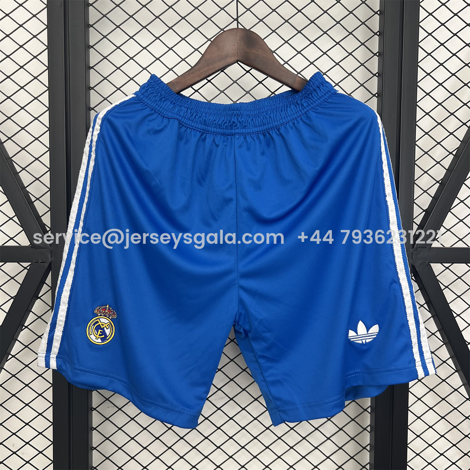 JerseysGala.com | Real Madrid 25-26 Third Blue Shorts - Fans Version -Customize Name, Number and Patch | Worldwide Shipping