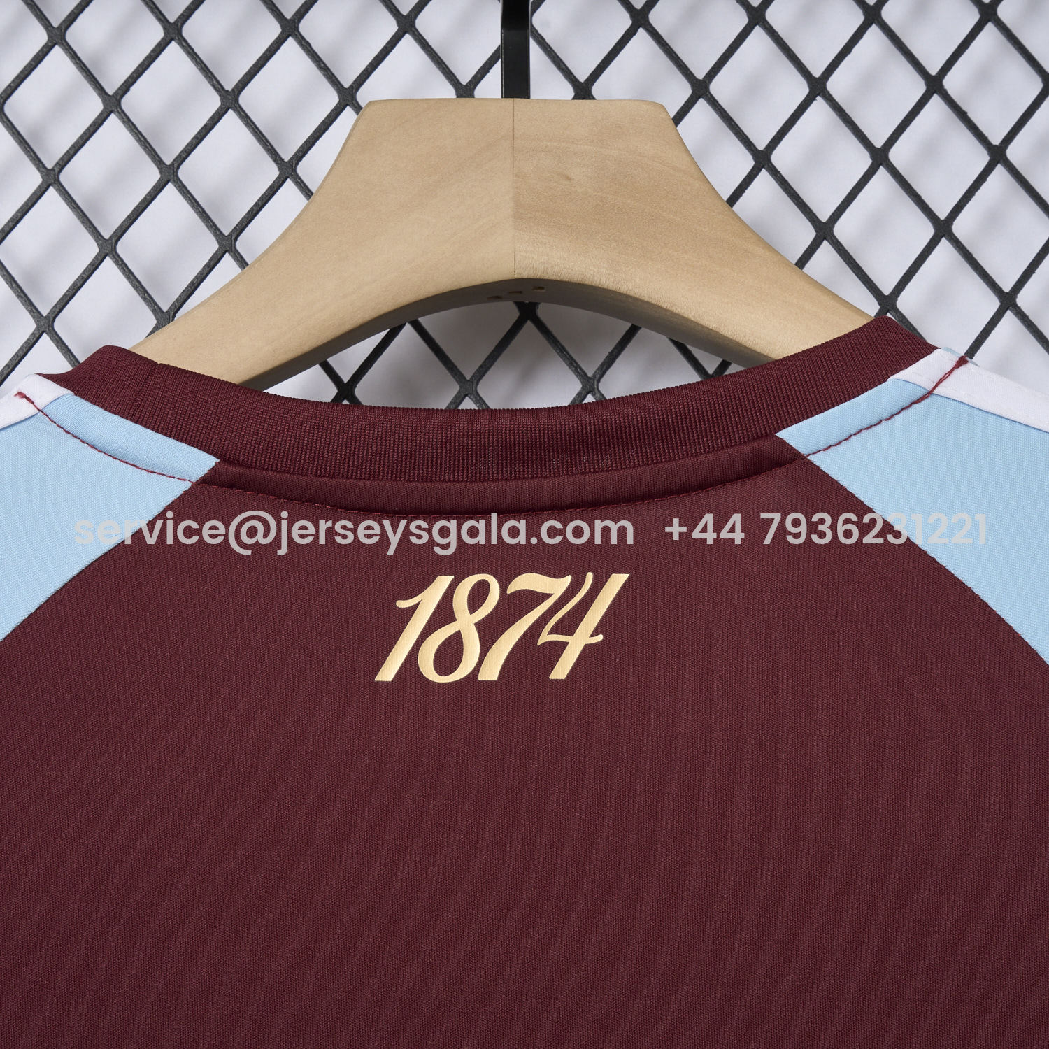 JerseysGala.com | Aston Villa 25-26 Home Jersey - Fans Version -Customize Name, Number and Patch | Worldwide Shipping