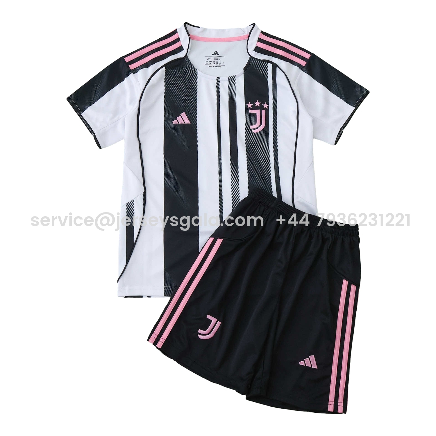JerseysGala.com | Juventus 25-26 Home Unsponsored Kids Kit -Customize Name, Number and Patch | Worldwide Shipping