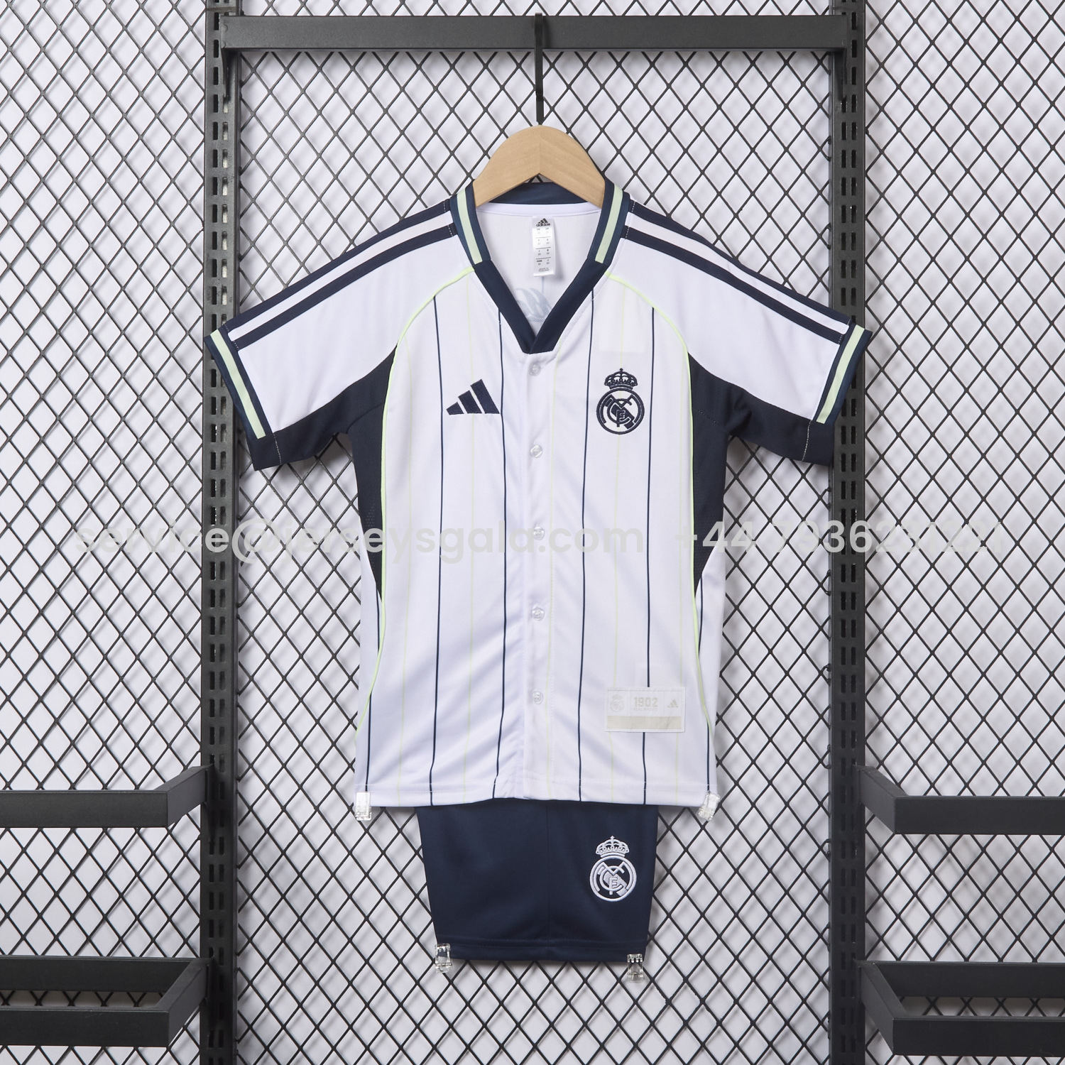JerseysGala.com | Real Madrid 25-26 White Baseball Kids Kit -Customize Name, Number and Patch | Worldwide Shipping