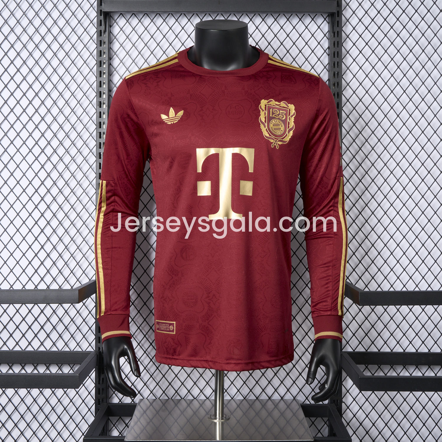 JerseysGala.com | Bayern Munich 2025 125th Anniversary Long Sleeves Jersey - Player Version -Customize Name, Number and Patch | Worldwide Shipping