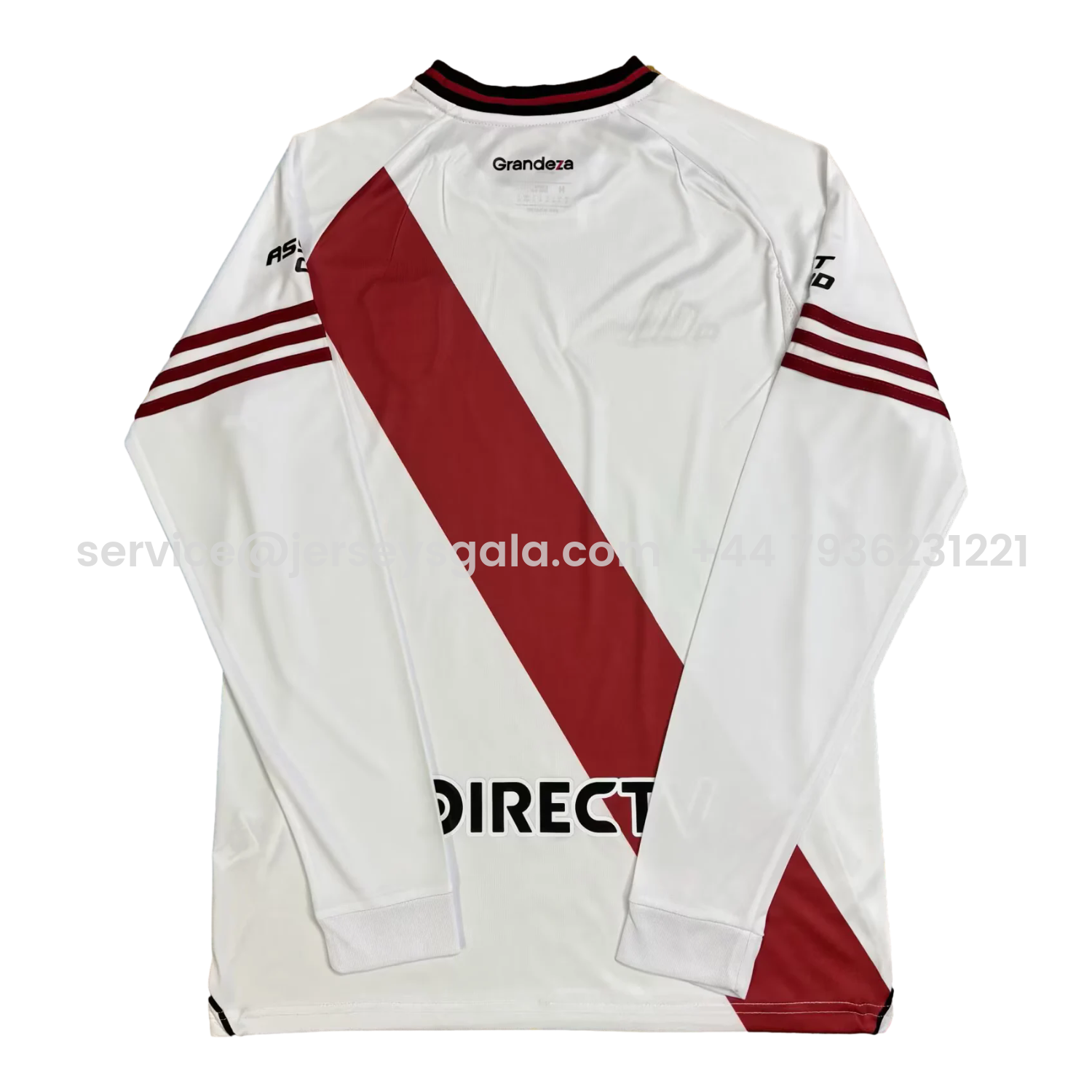 JerseysGala.com | River Plate 25-26 Home Unsponsored Long Sleeves Jersey - Fans Version -Customize Name, Number and Patch | Worldwide Shipping