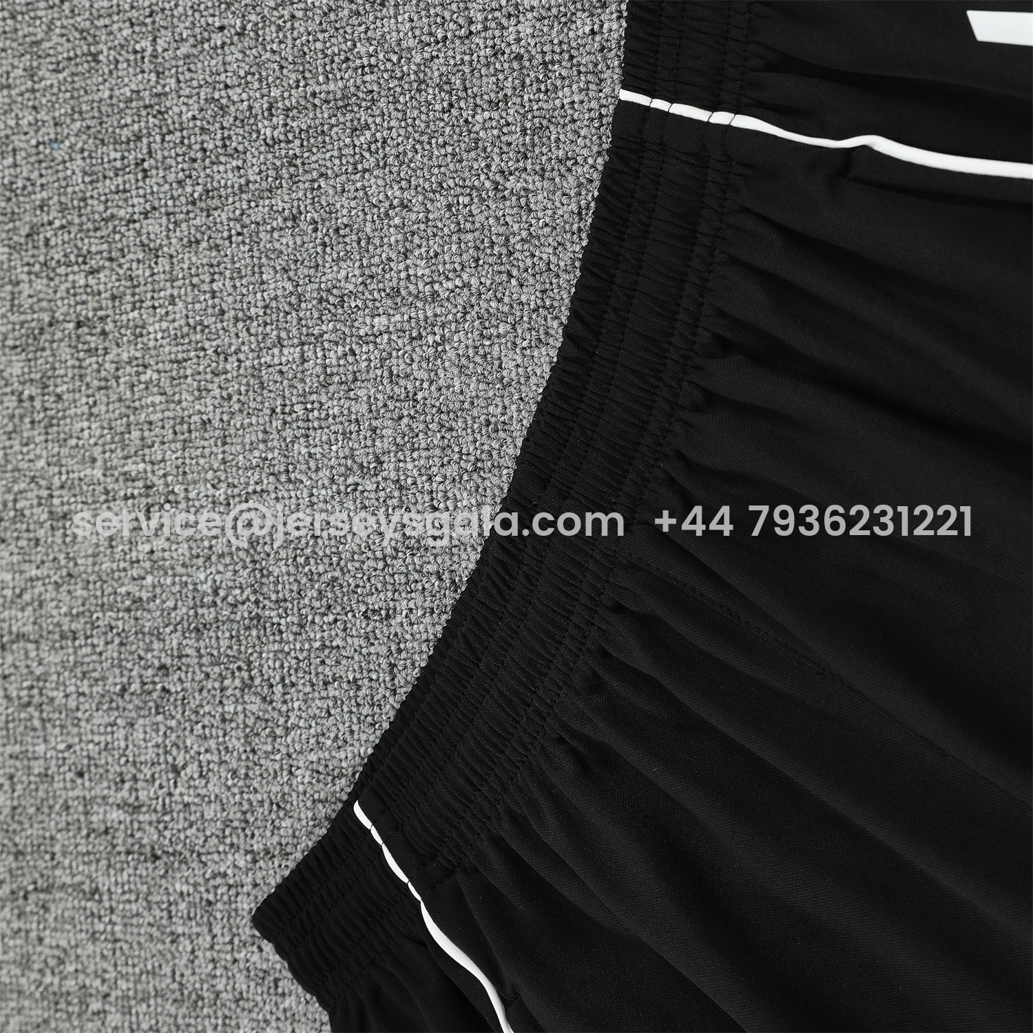 JerseysGala.com | Real Madrid 25-26 Short-Sleeve Training Set - Blue Purple Curve Pattern Top & Black Shorts -Customize Name, Number and Patch | Worldwide Shipping