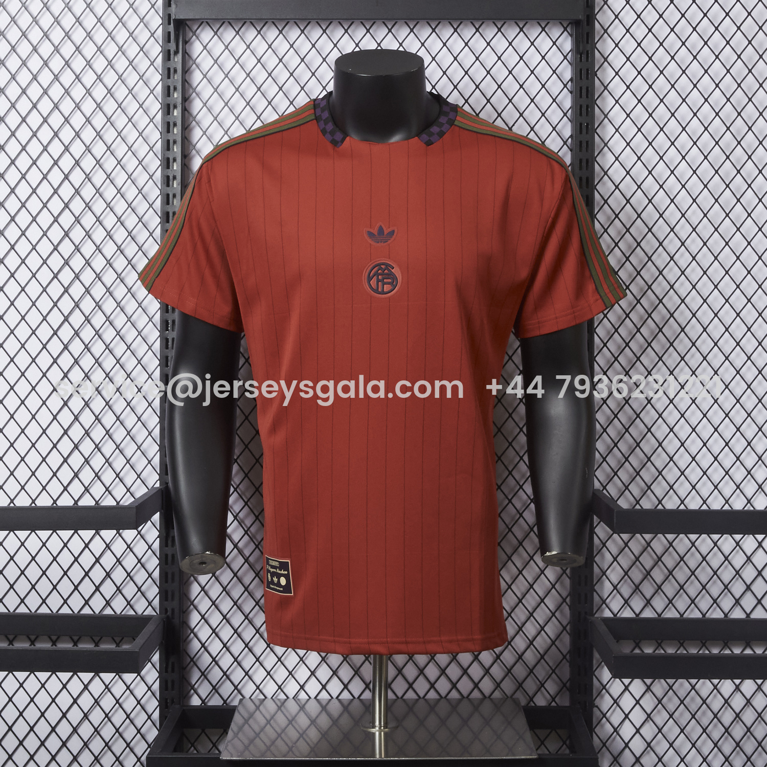 JerseysGala.com | Bayern Munich 25-26 Trefoil Red Travel Jersey - Player Version -Customize Name, Number and Patch | Worldwide Shipping
