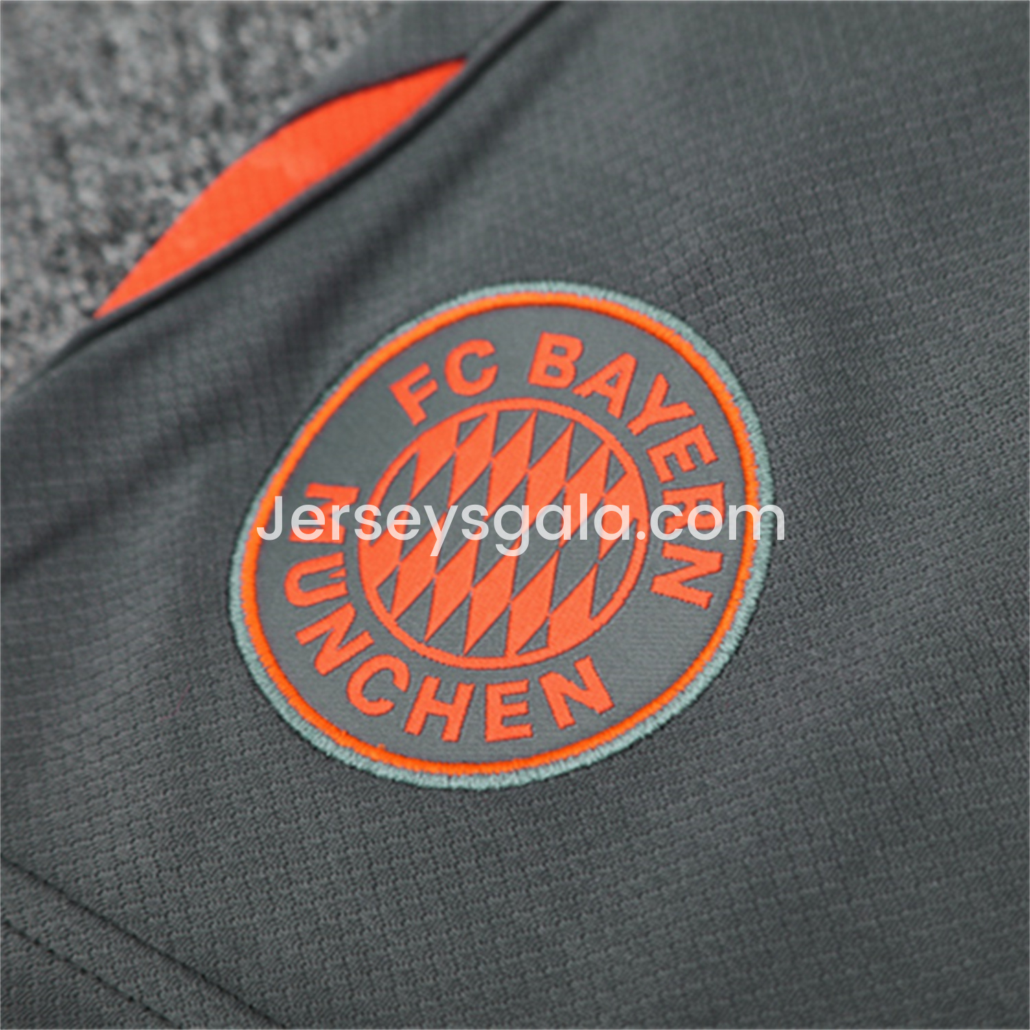 JerseysGala.com | Bayern Munich 25-26 Short-Sleeve Training Set - Orange Top & Gray shorts -Customize Name, Number and Patch | Worldwide Shipping
