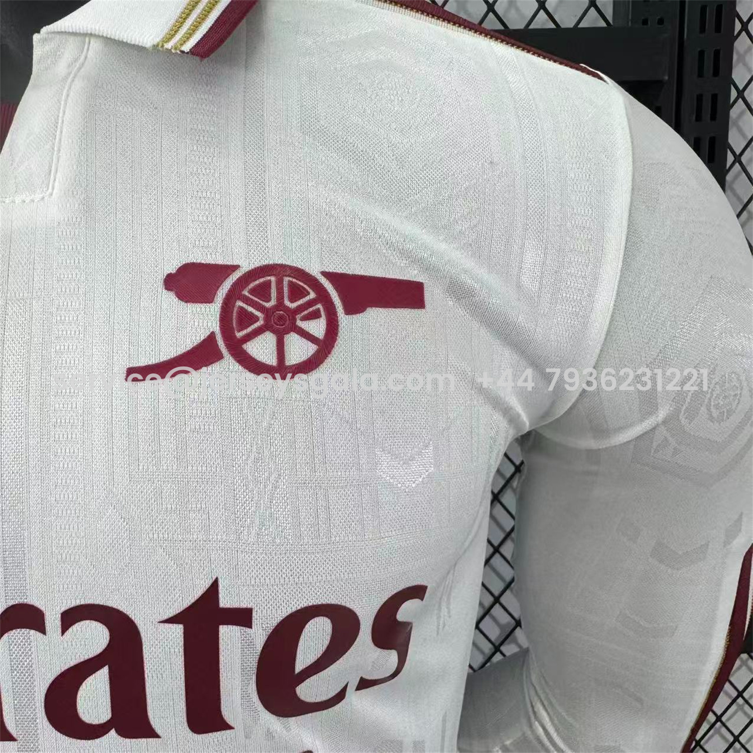 JerseysGala.com | Arsenal 25-26 Third White Long Sleeves Jersey - Player Version -Customize Name, Number and Patch | Worldwide Shipping