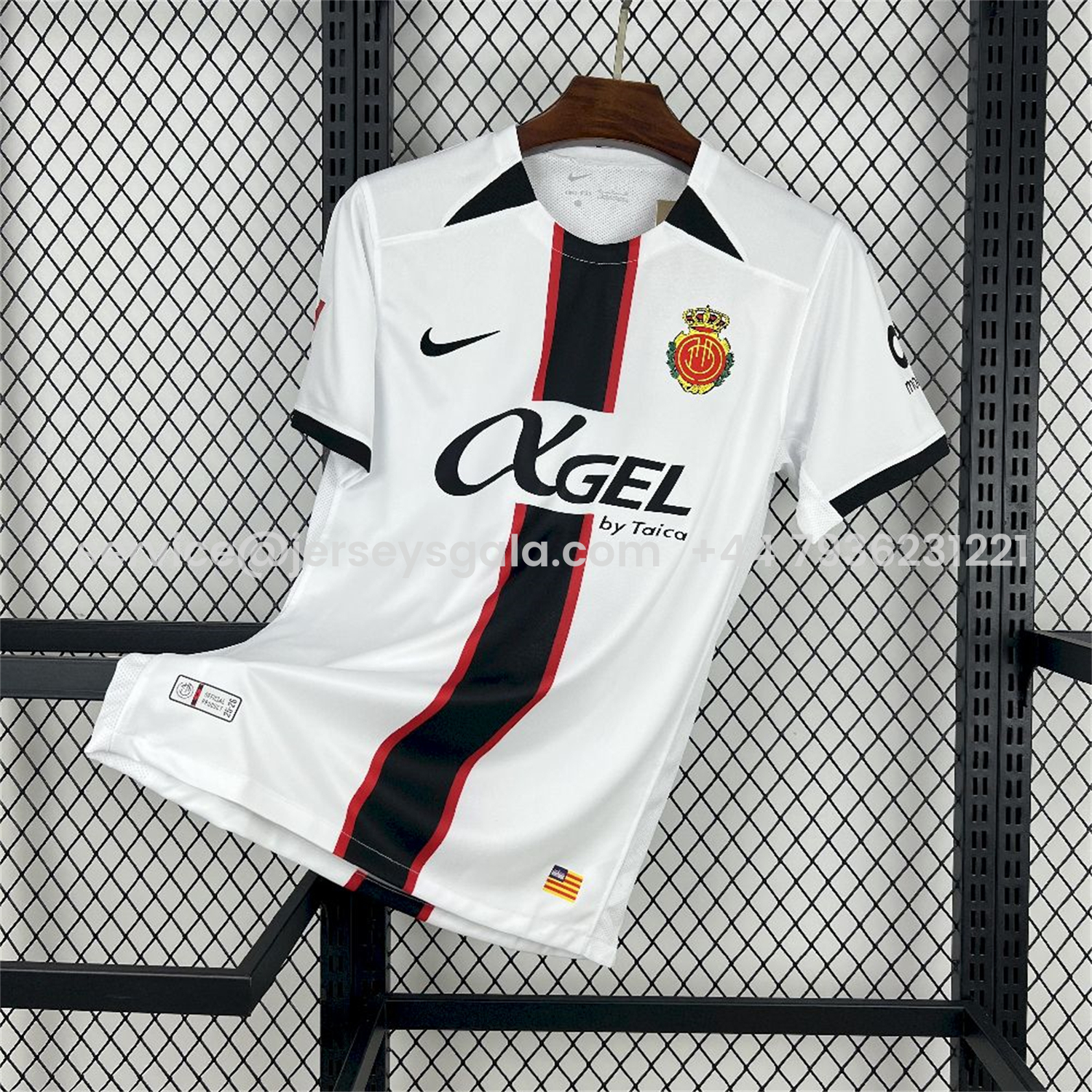 JerseysGala.com | Mallorca 25-26 Away White Jersey - Fans Version -Customize Name, Number and Patch | Worldwide Shipping