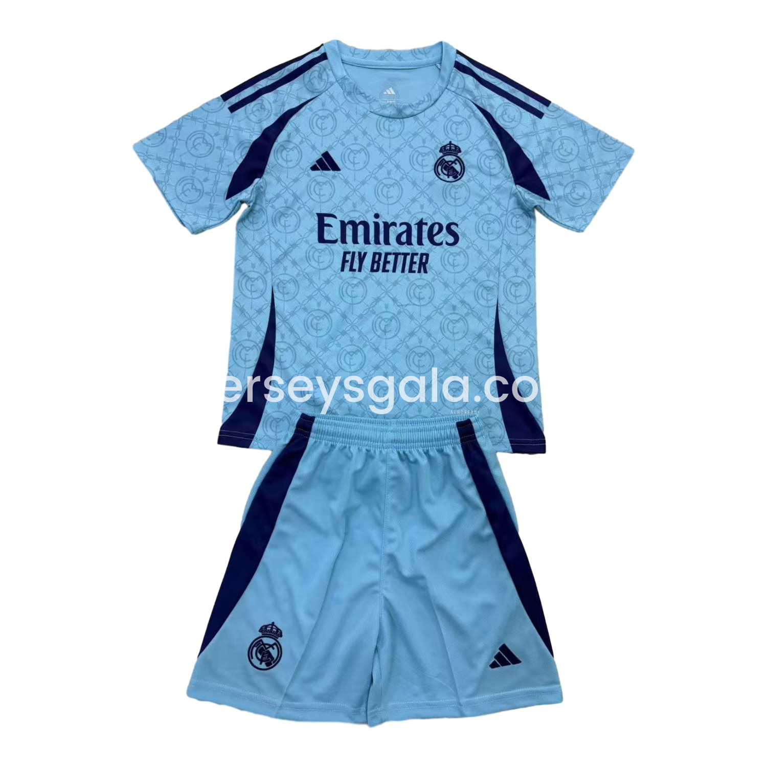 JerseysGala.com | Real Madrid 25-26 Blue Concept Men's Adult Jersey Set - Fans Version -Customize Name, Number and Patch | Worldwide Shipping