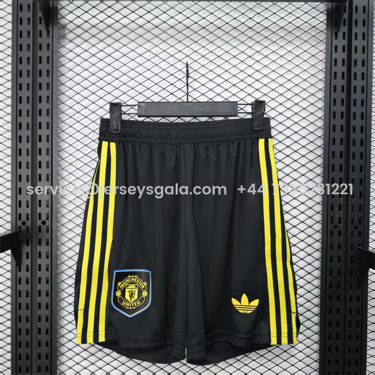 JerseysGala.com | Manchester United 25-26 Third Black Shorts - Player Version -Customize Name, Number and Patch | Worldwide Shipping