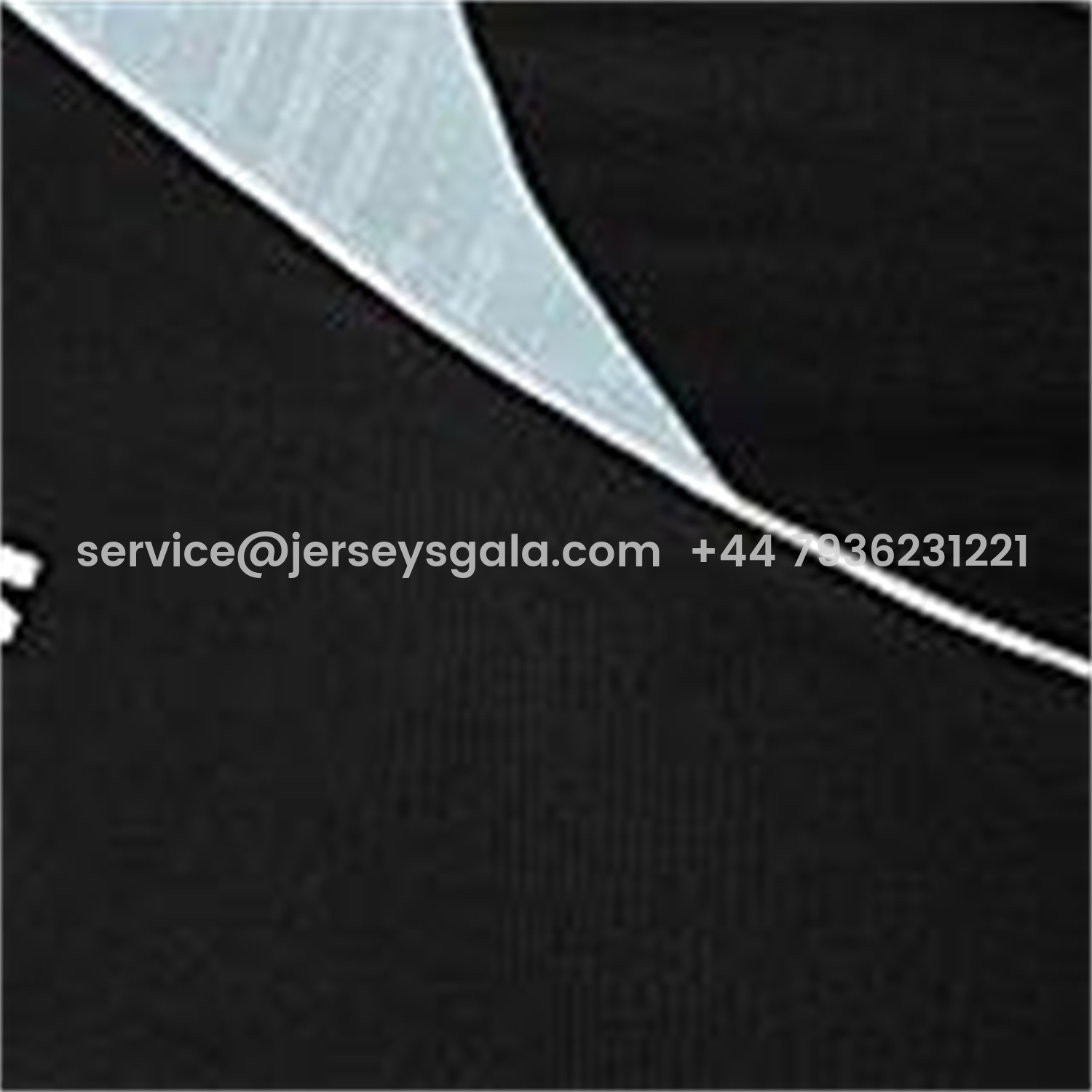 JerseysGala.com | Real Madrid 25-26 Short-Sleeve Training Set - Light Grey Stripes Black Top & Black Shorts -Customize Name, Number and Patch | Worldwide Shipping