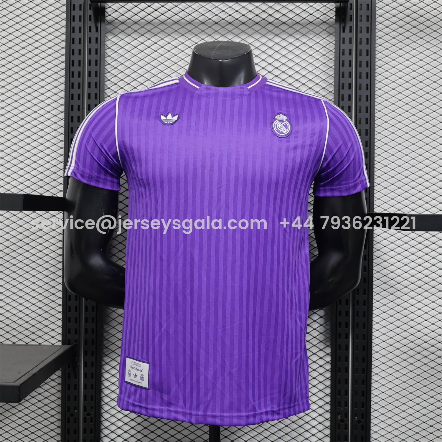 JerseysGala.com | Real Madrid 25-26 Icon Range Trefoil Purple Travel Jersey - Player Version -Customize Name, Number and Patch | Worldwide Shipping