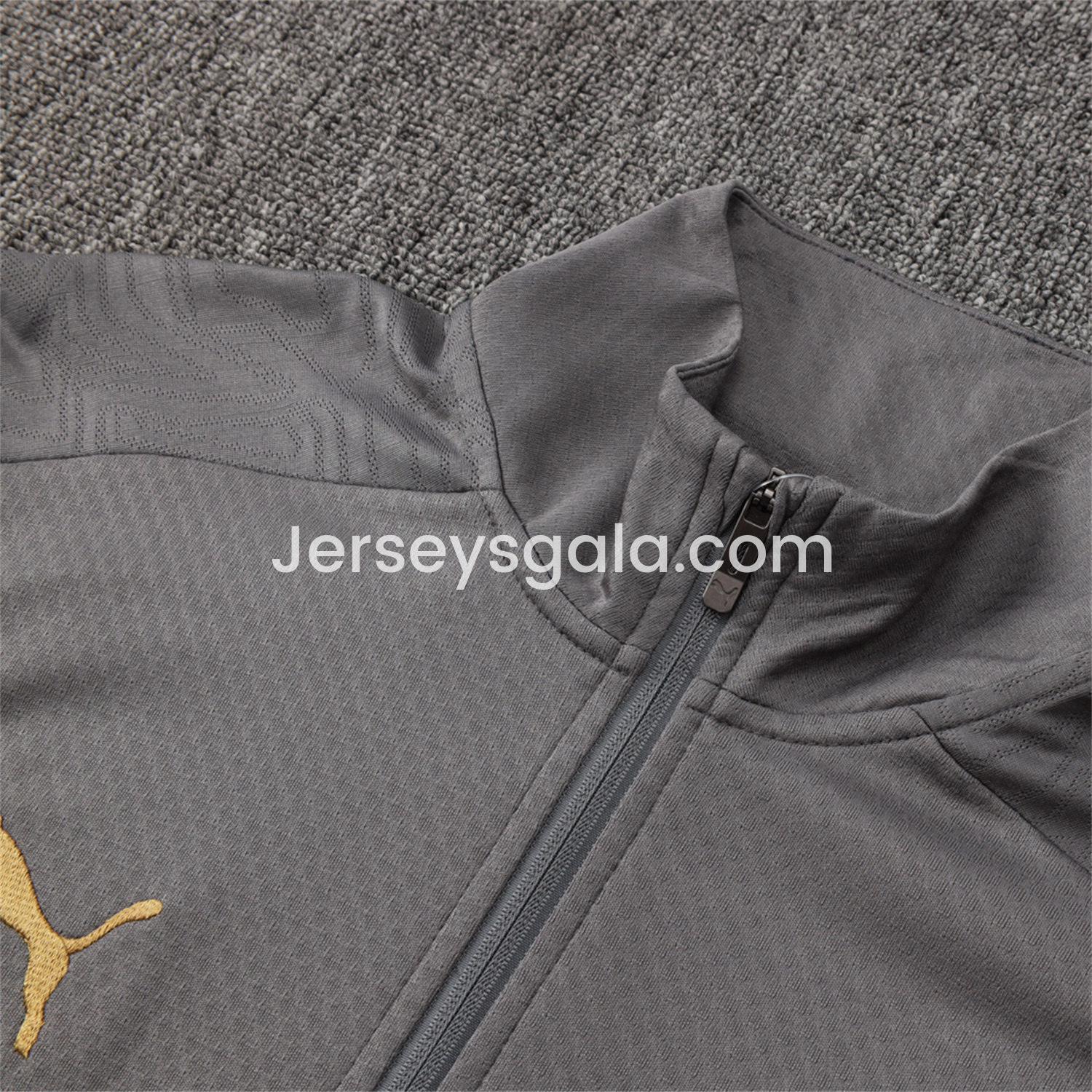 JerseysGala.com | AC Milan 25-26 Jacket Training Tracksuit - Grey top & Grey Pants -Customize Name, Number and Patch | Worldwide Shipping